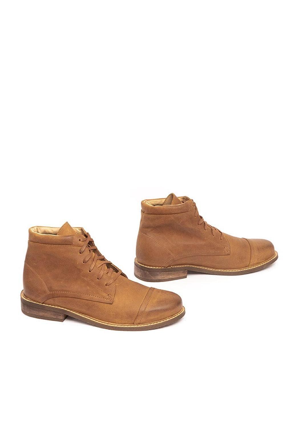 Botin Hombre De Cuero Elias Camel C1-4
