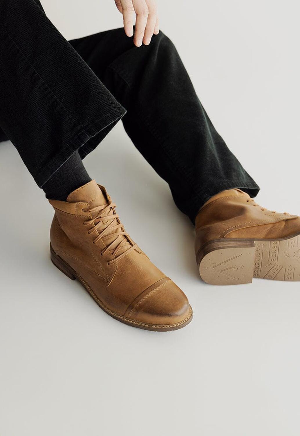 Botin Hombre De Cuero Elias Camel C1-5