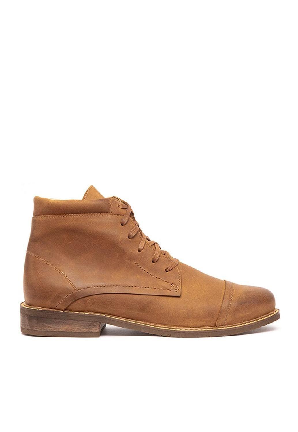 Botin Hombre De Cuero Elias Camel C1-1