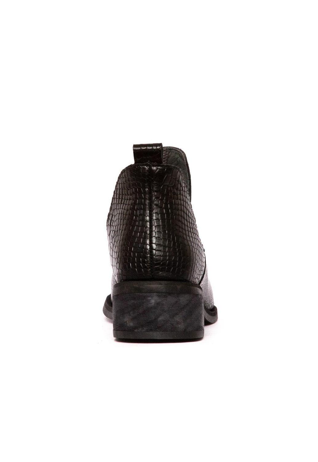 Botin Mujer De Cuero Adriana Negro C8-4