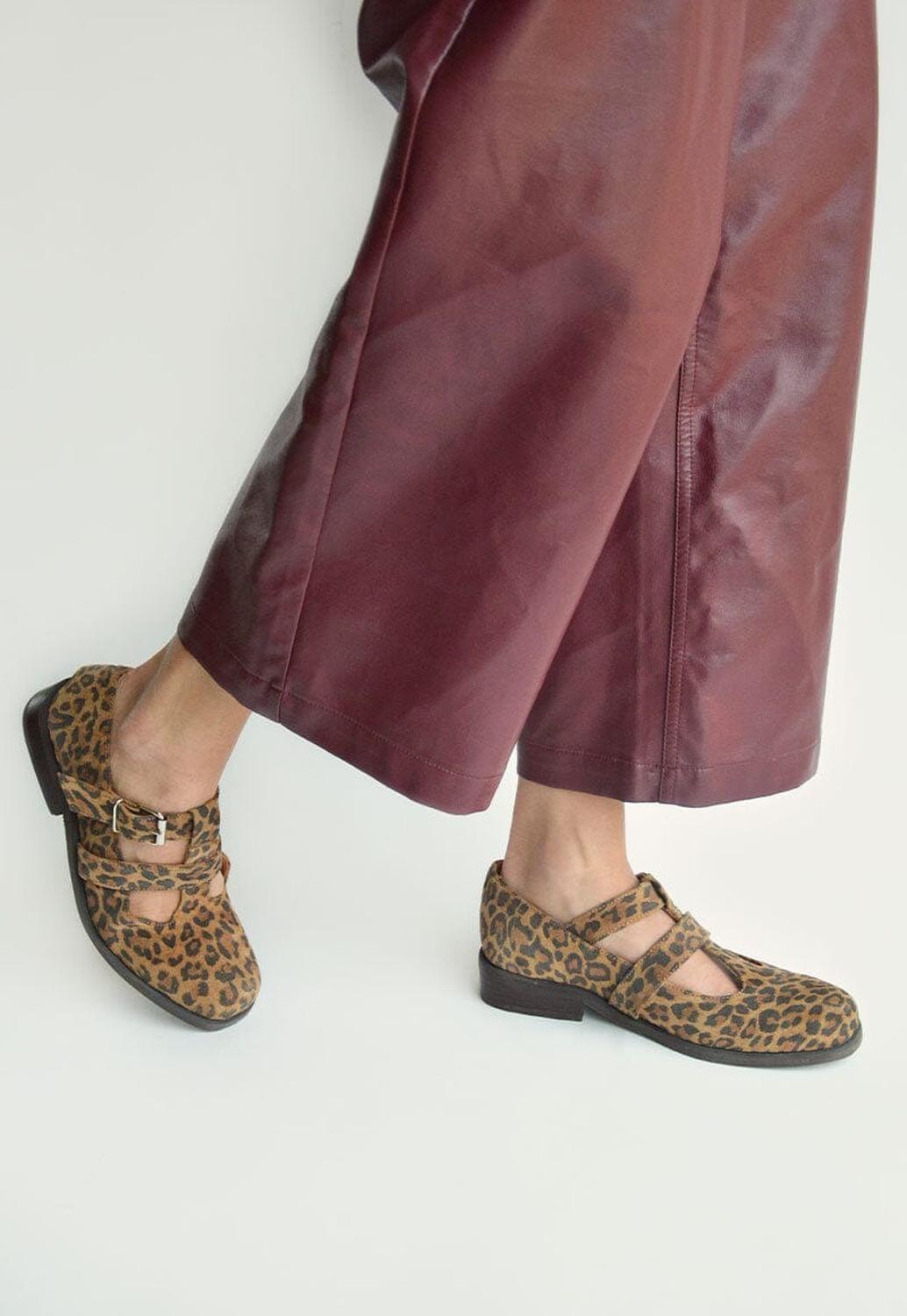 Zapato Mujer De Cuero Teresa Print C3-5