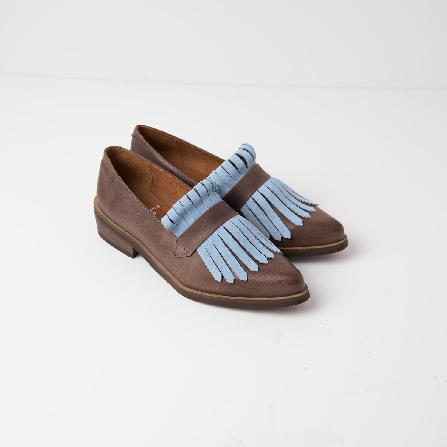 Zapato Mujer / Alba Café Celeste-1