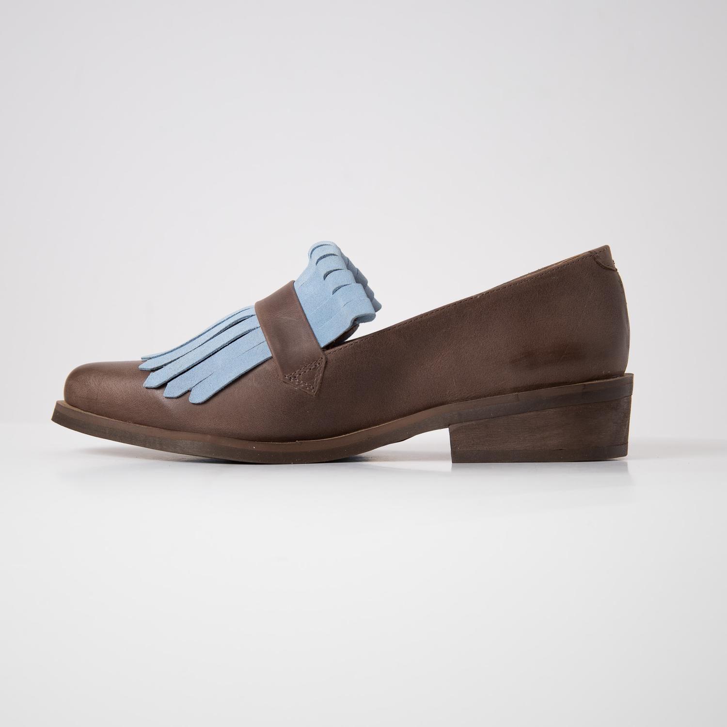 Zapato Mujer / Alba Café Celeste-2