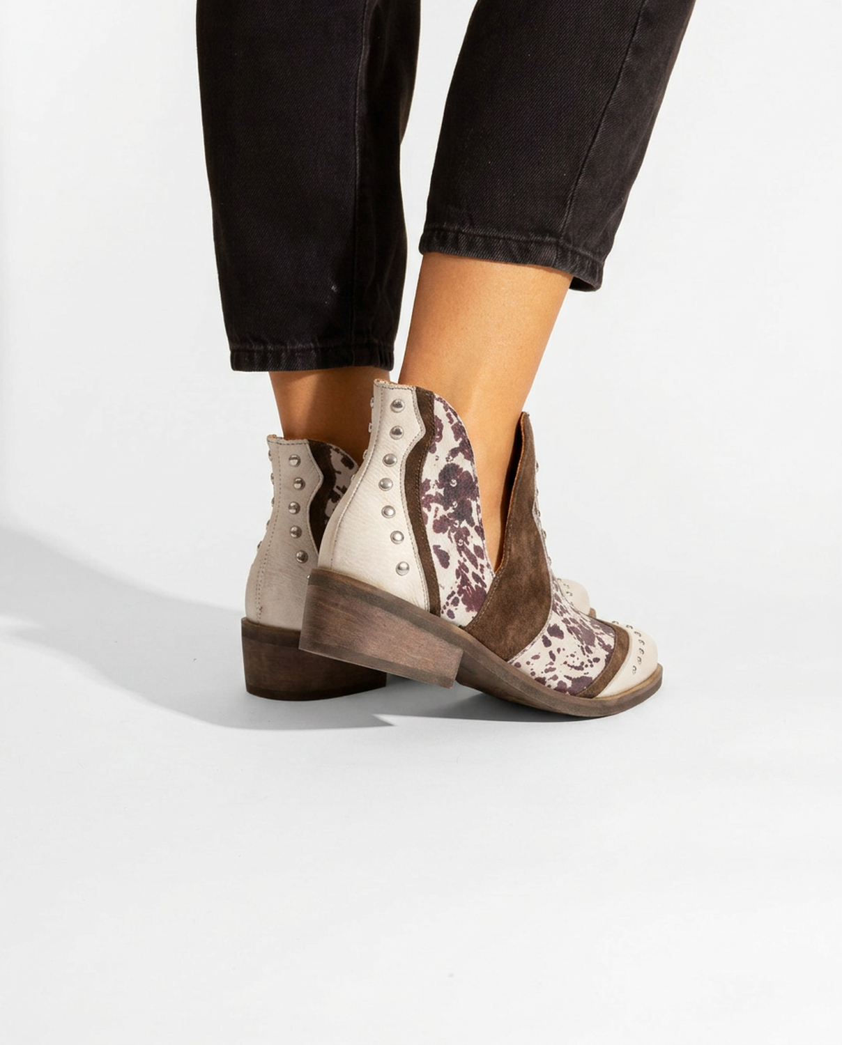 Botin Mujer  Cuero Mujer  Gallito Print-3