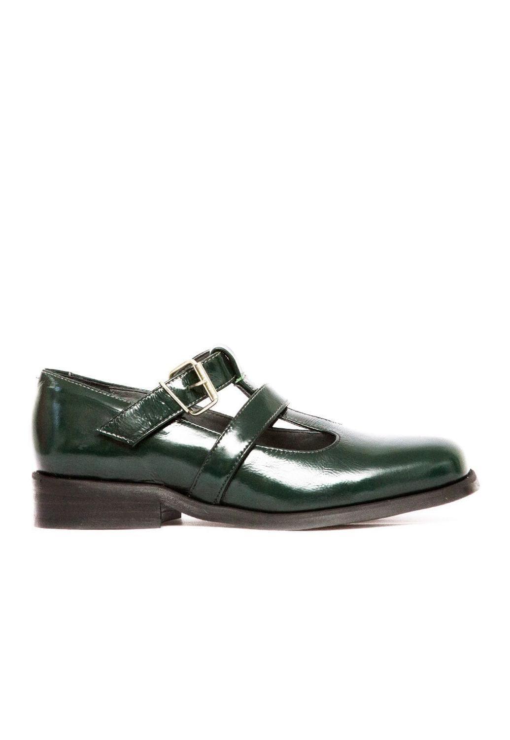 Zapato Mujer De Cuero Teresa Verde C2-0