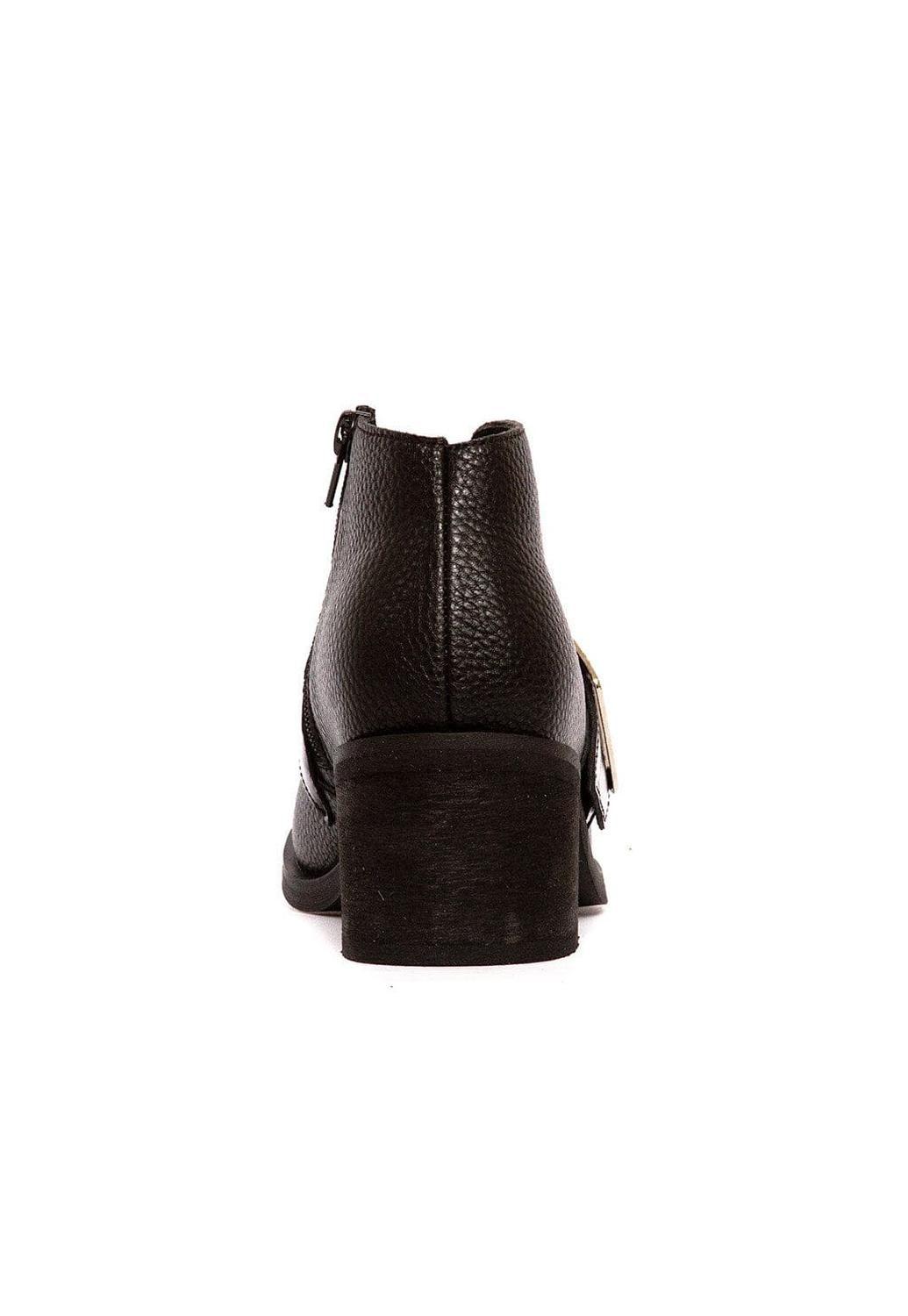 Botines Mujer De Cuero Focha Negro C13-4