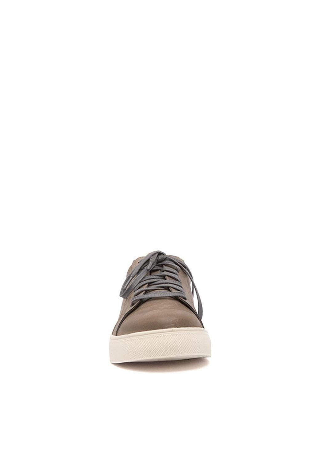 Zapatilla Hombre De Cuero Landa Gris C2-1