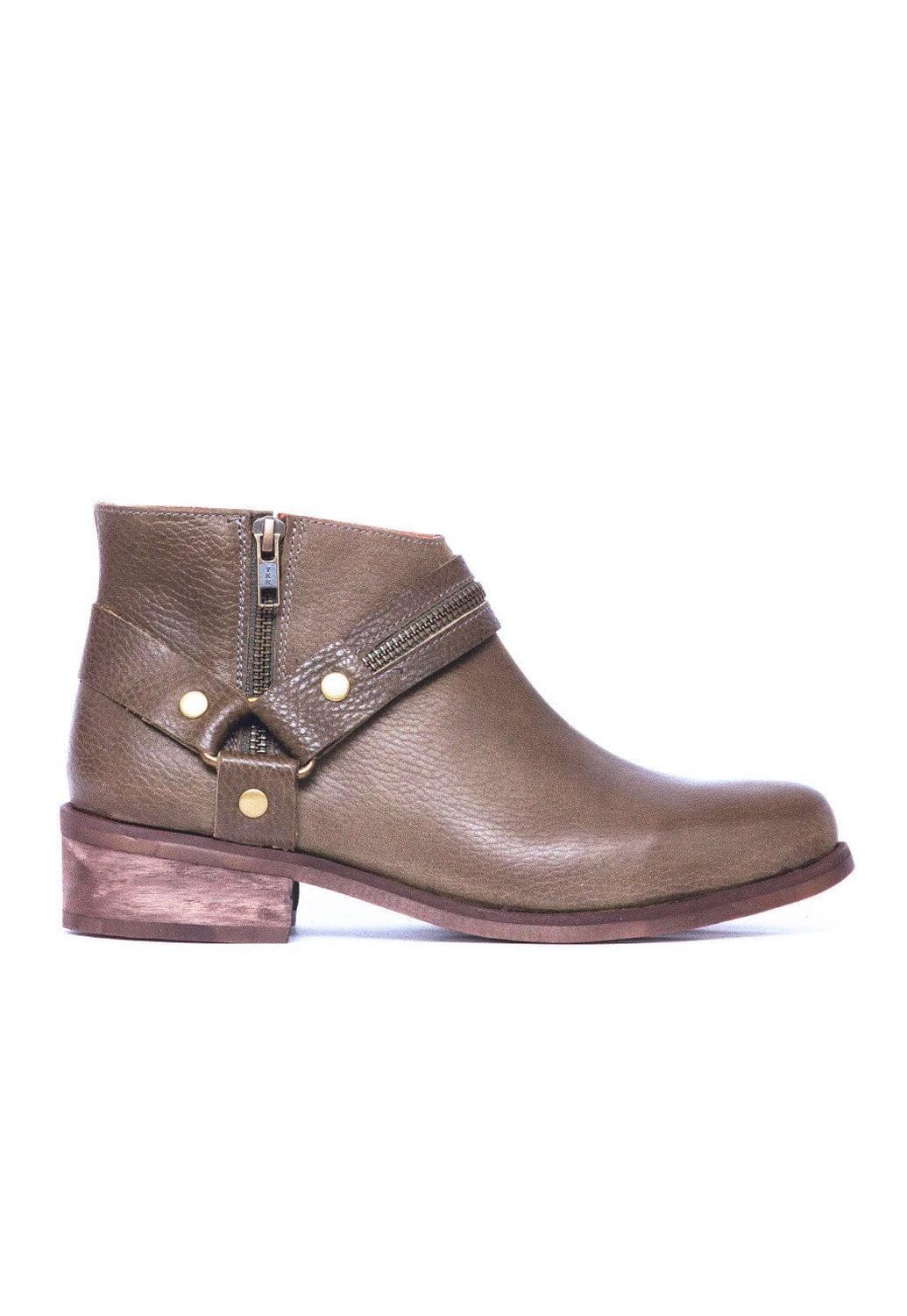 Botin Mujer De Cuero Margot Verde C10-0