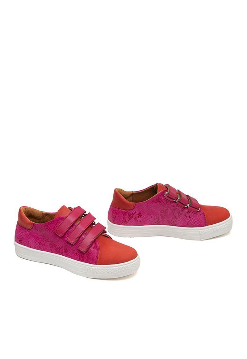 Zapatilla De Cuero Eucalipto C2 Fucsia Giani Dafirenze-2