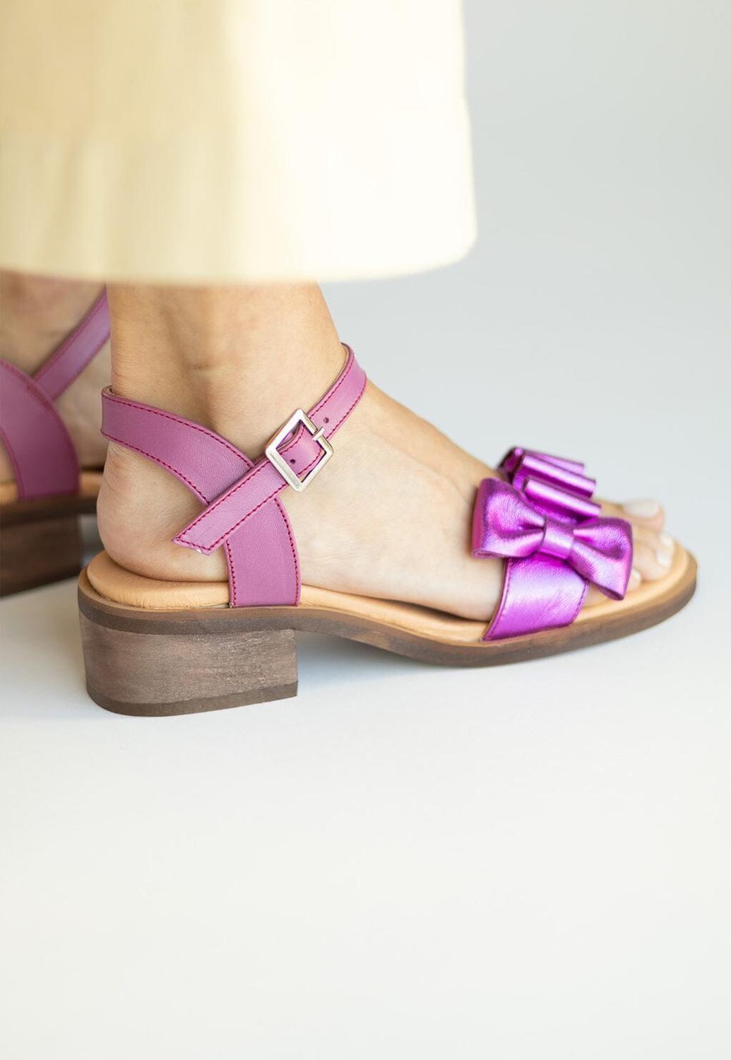 Sandalia Mujer / Nogal Fucsia-0