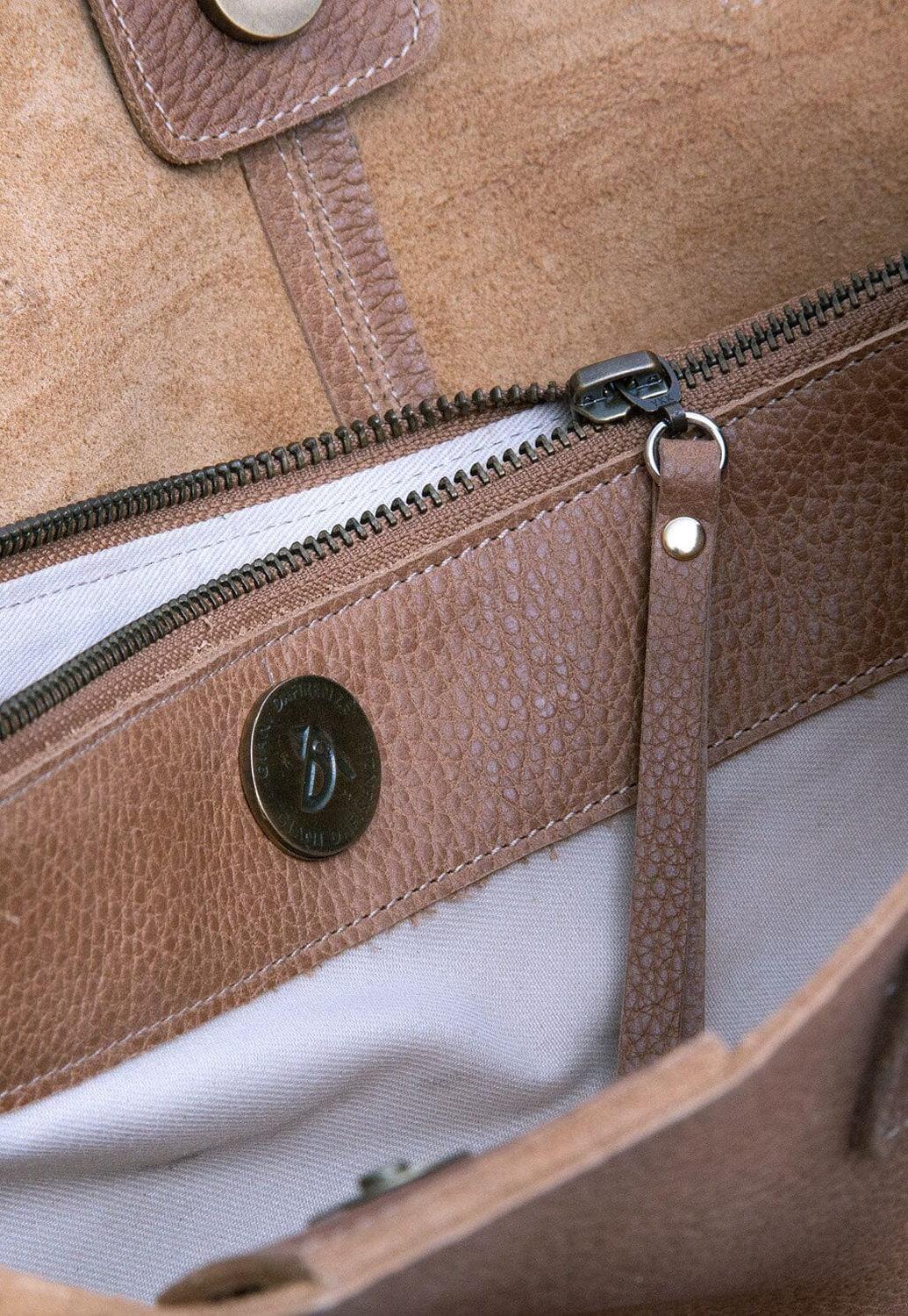 Cartera Mujer De Cuero Hera Camel C2-2