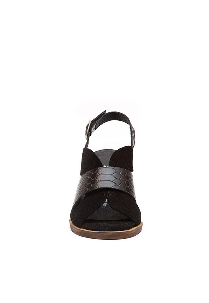 Sandalia De Cuero Macadamia C1 Negro Giani Dafirenze-3