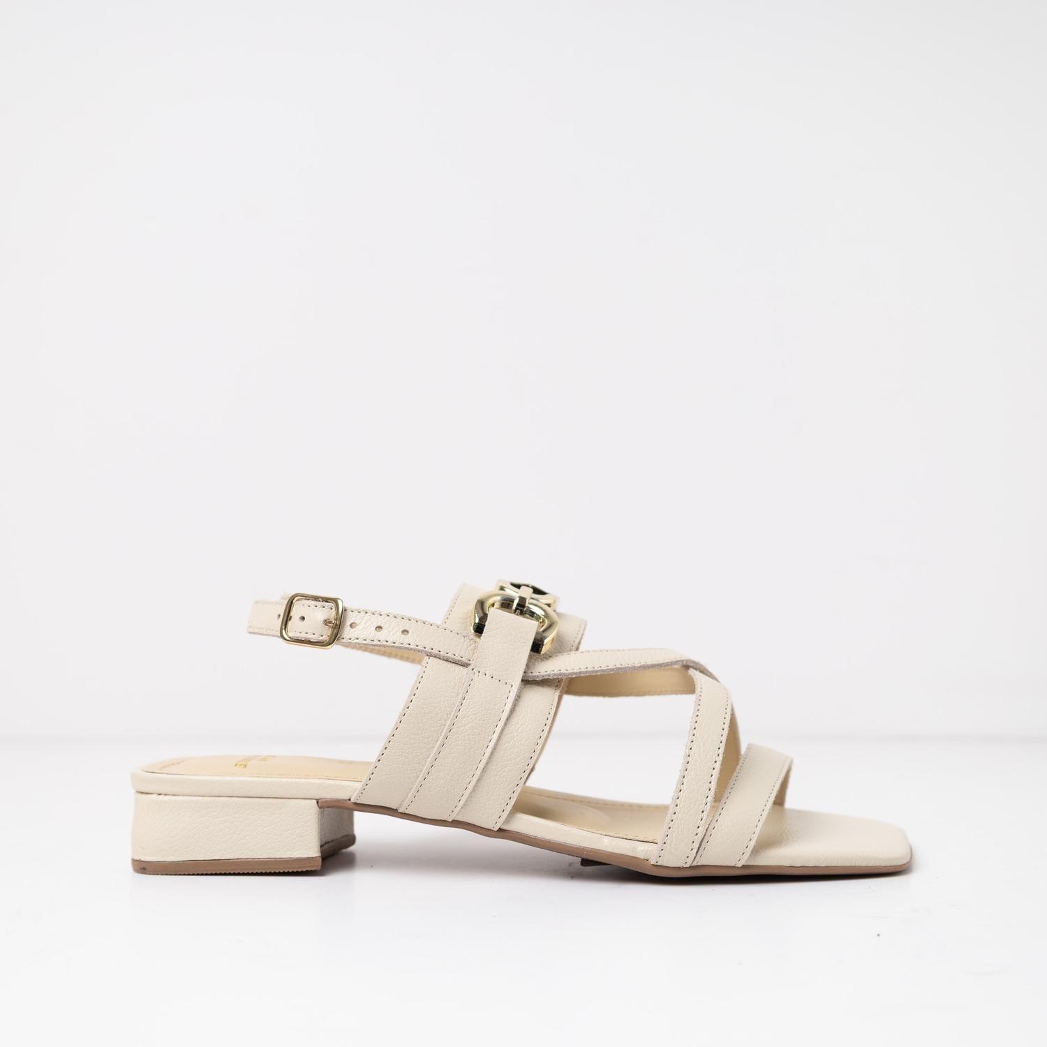 Sandalia Cuero Mujer  Risco Beige-0