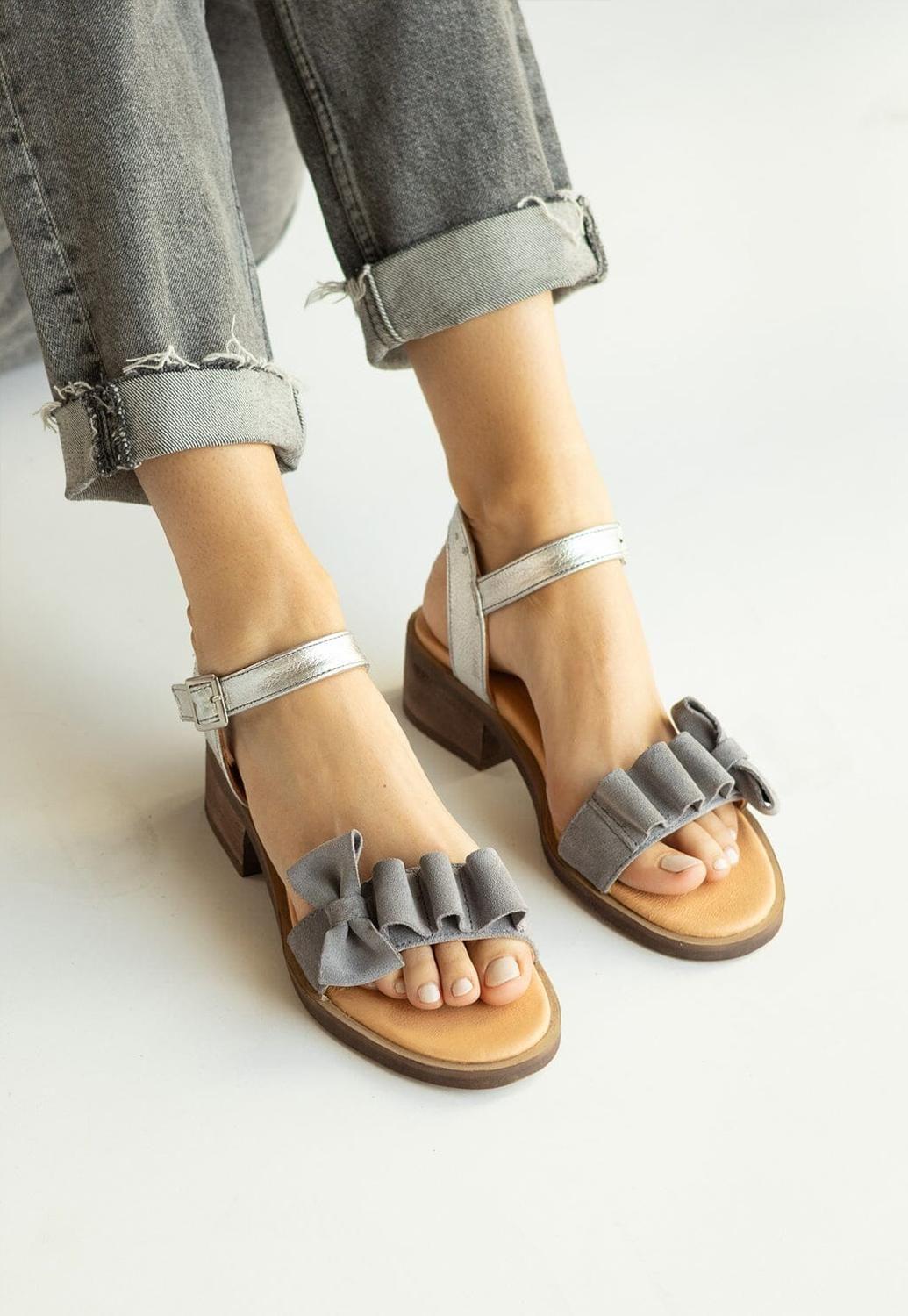 Sandalia Mujer / Nogal Gris-0