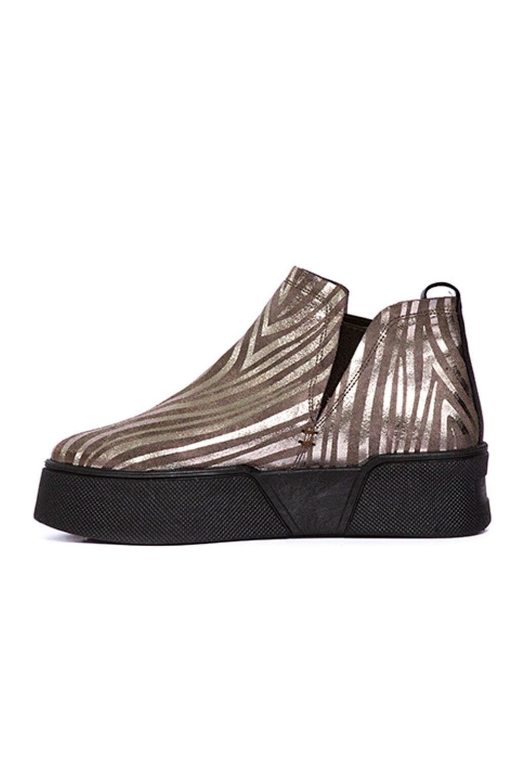 Zapatilla Mujer / Canario Zebra Metálico-2