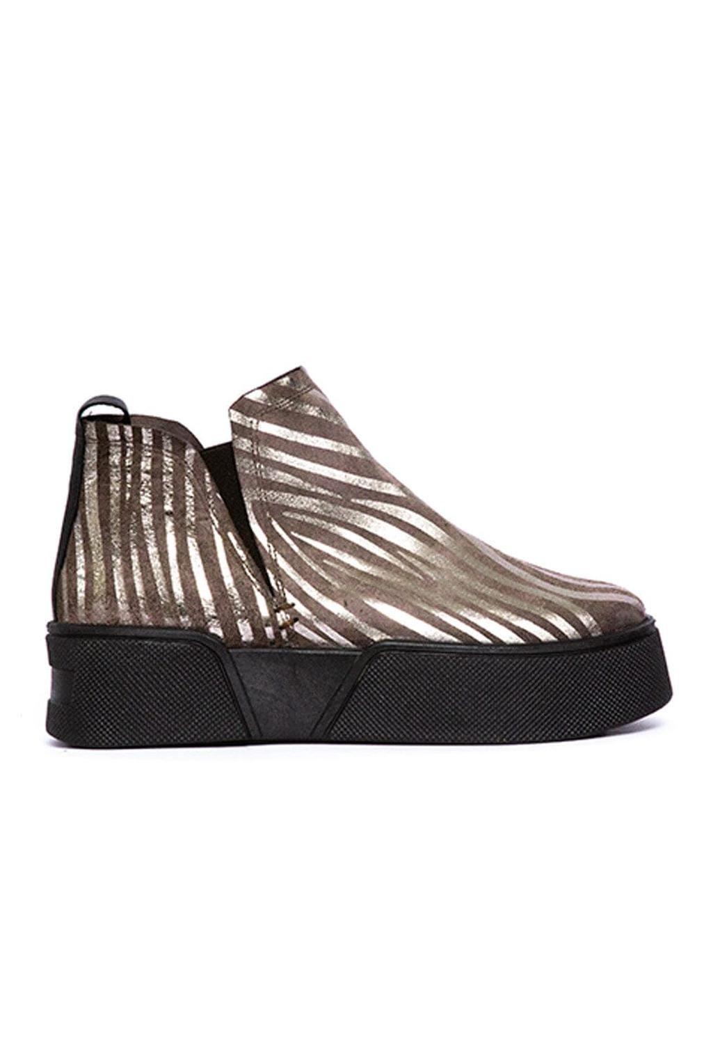 Zapatilla Mujer / Canario Zebra Metálico-1