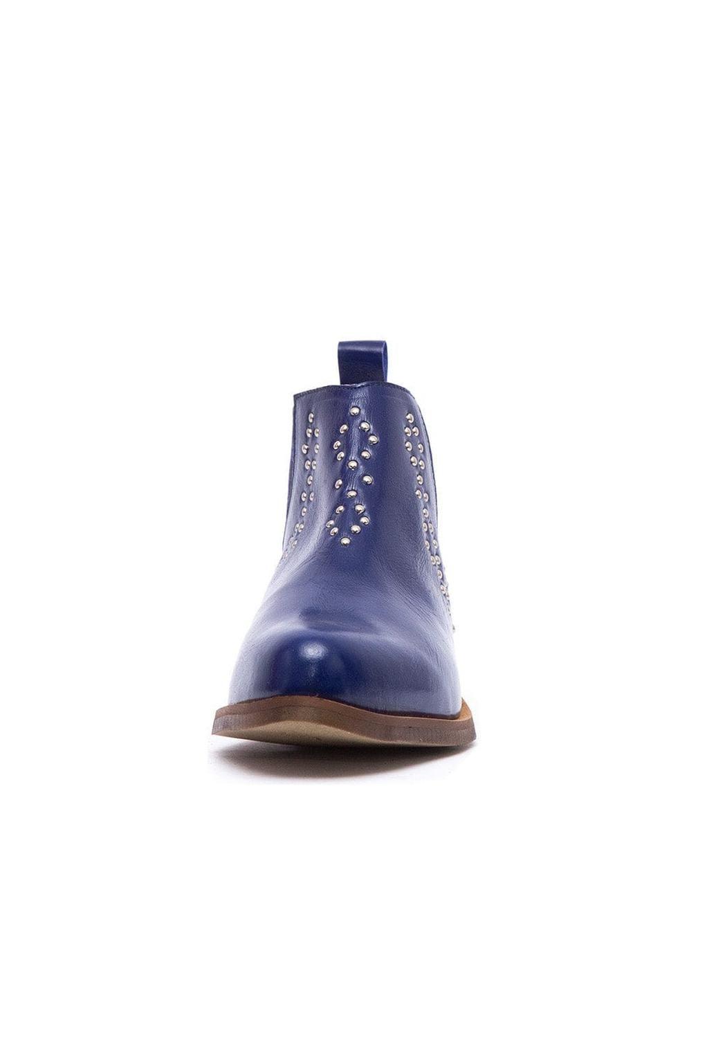 Botin Mujer De Cuero Emilia Azul C7-2