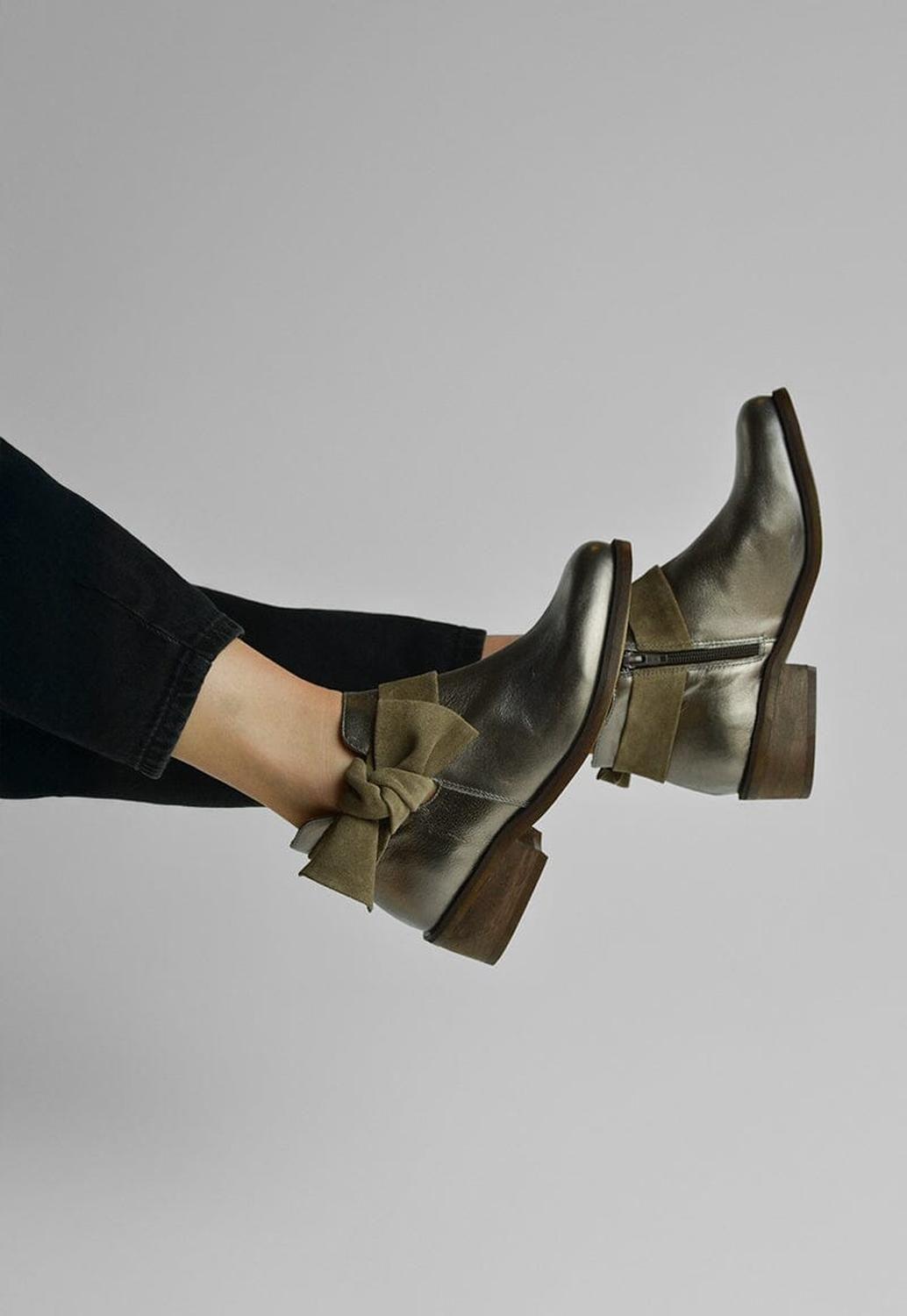 Botin Mujer / Saharino Metálico-6