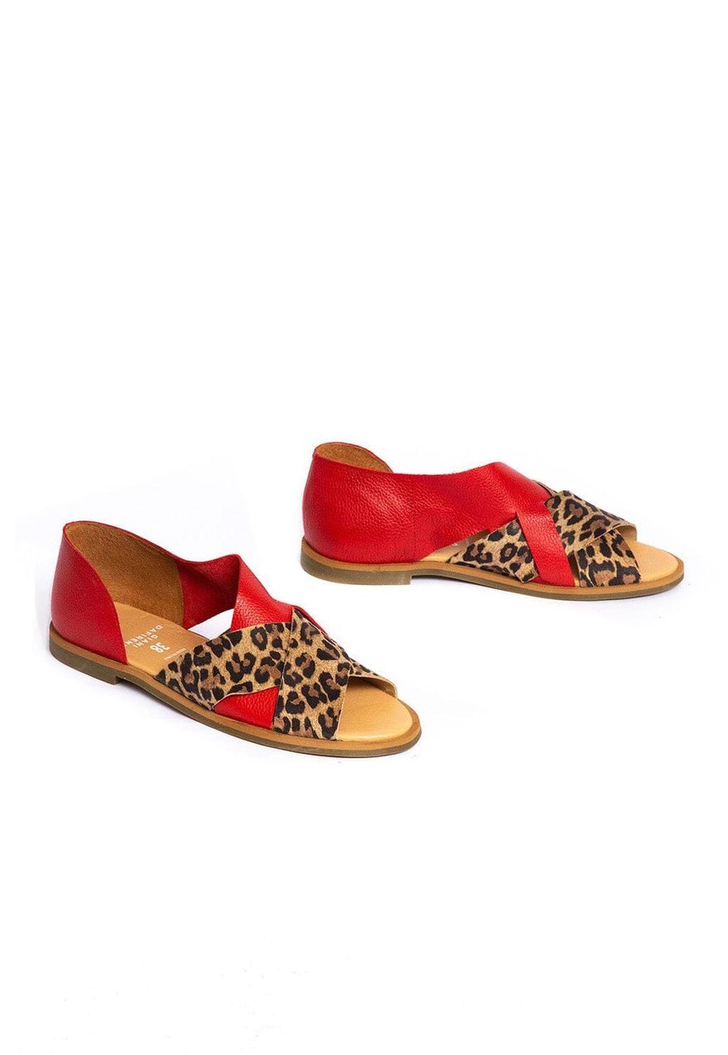 Sandalia Mujer / Socaire Leopardo Rojo-5