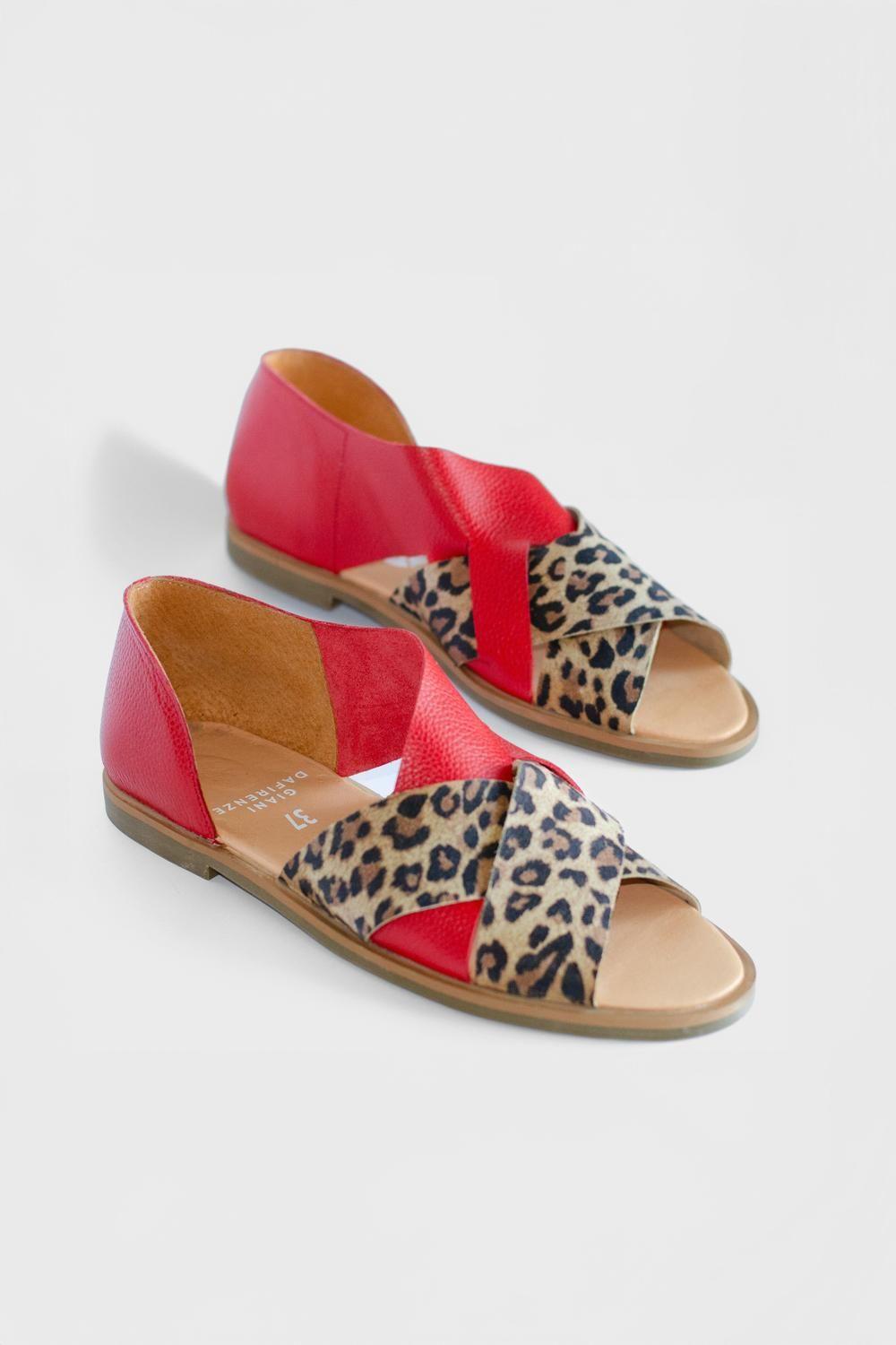 Sandalia Mujer / Socaire Leopardo Rojo-6