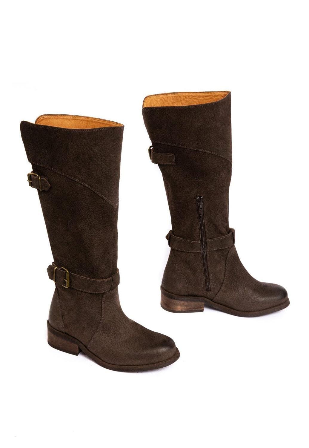 Bota Mujer De Cuero Harriet Café C2-5