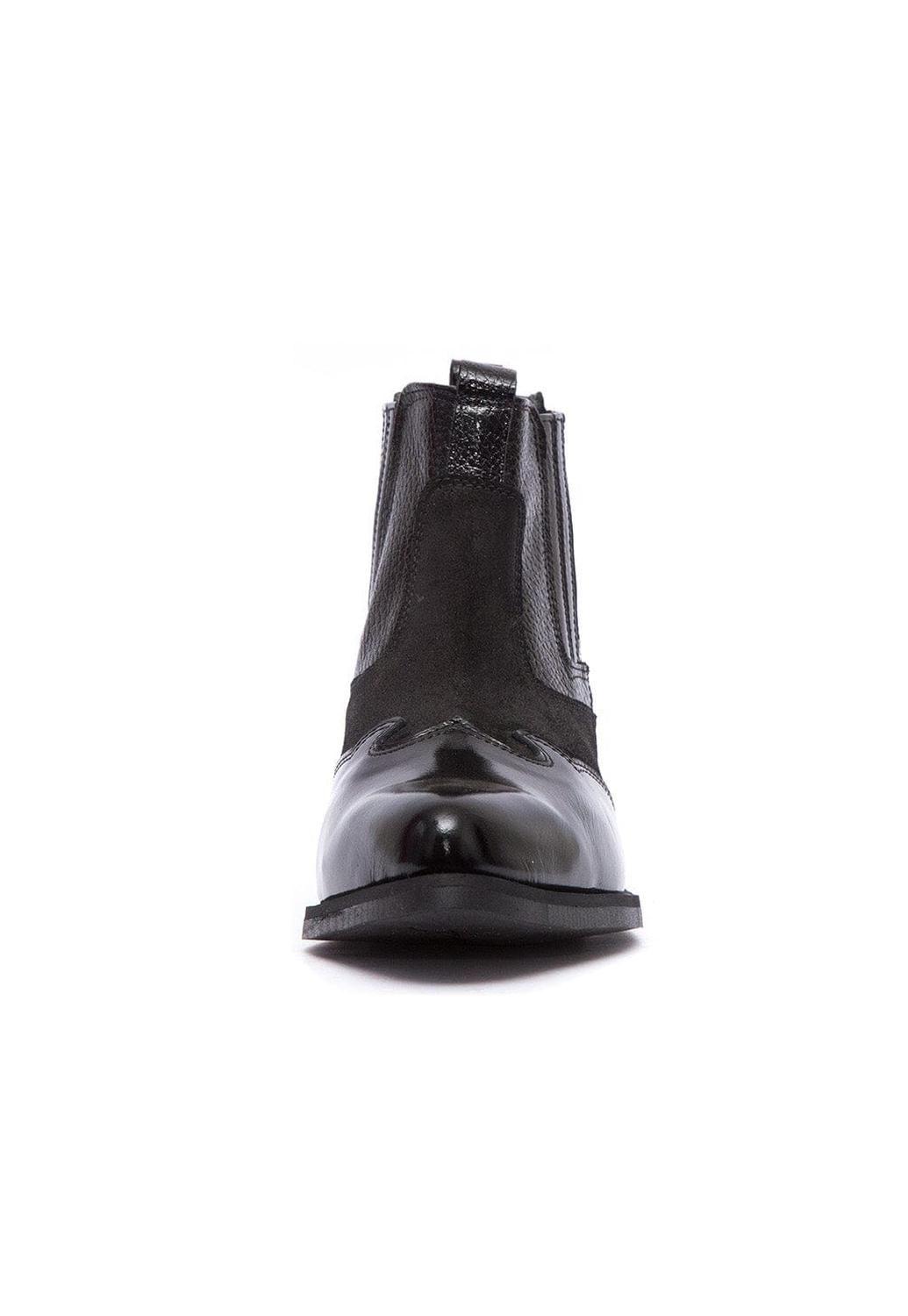 Botin Mujer De Cuero Frida Negro C1-2