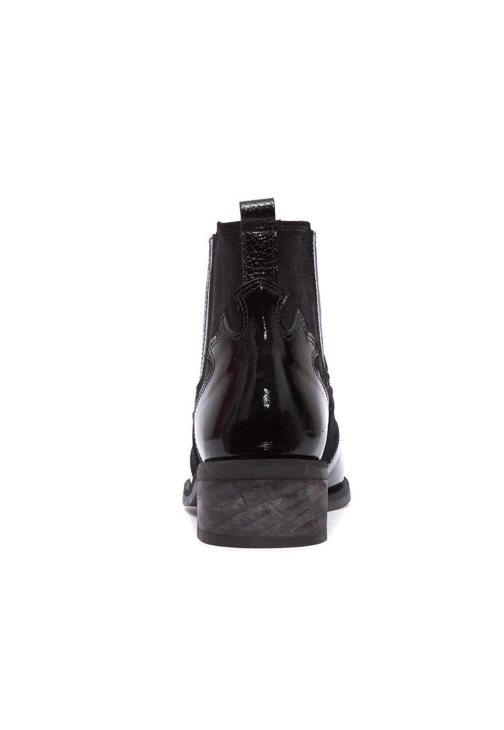 Botin Mujer De Cuero Frida Negro C1-4