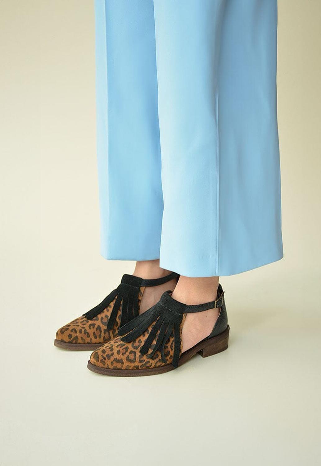 Zapato Mujer / Manly Negro Print-2