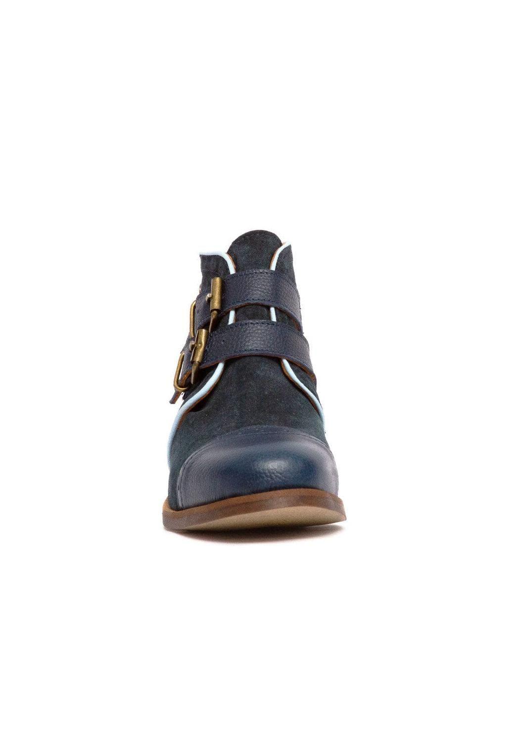 Botin Mujer De Cuero Judy Azul C2-5