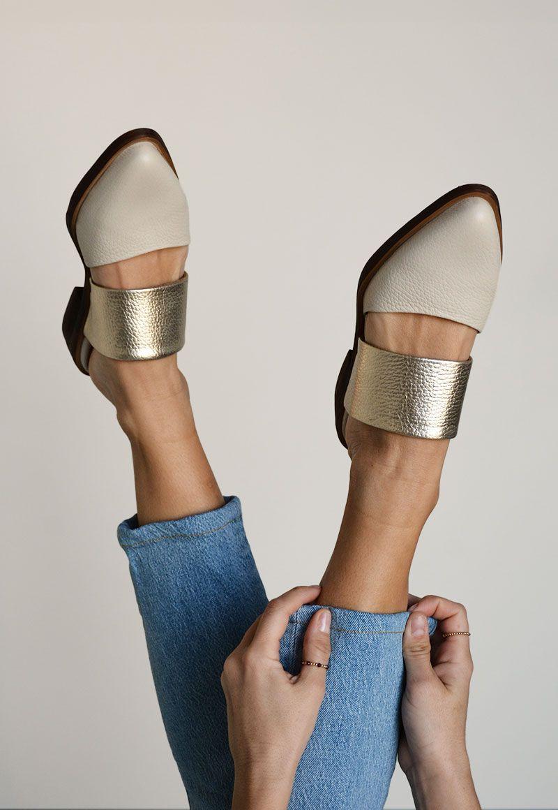 Babucha De Cuero Gaviota C39 Beige Giani Dafirenze-1