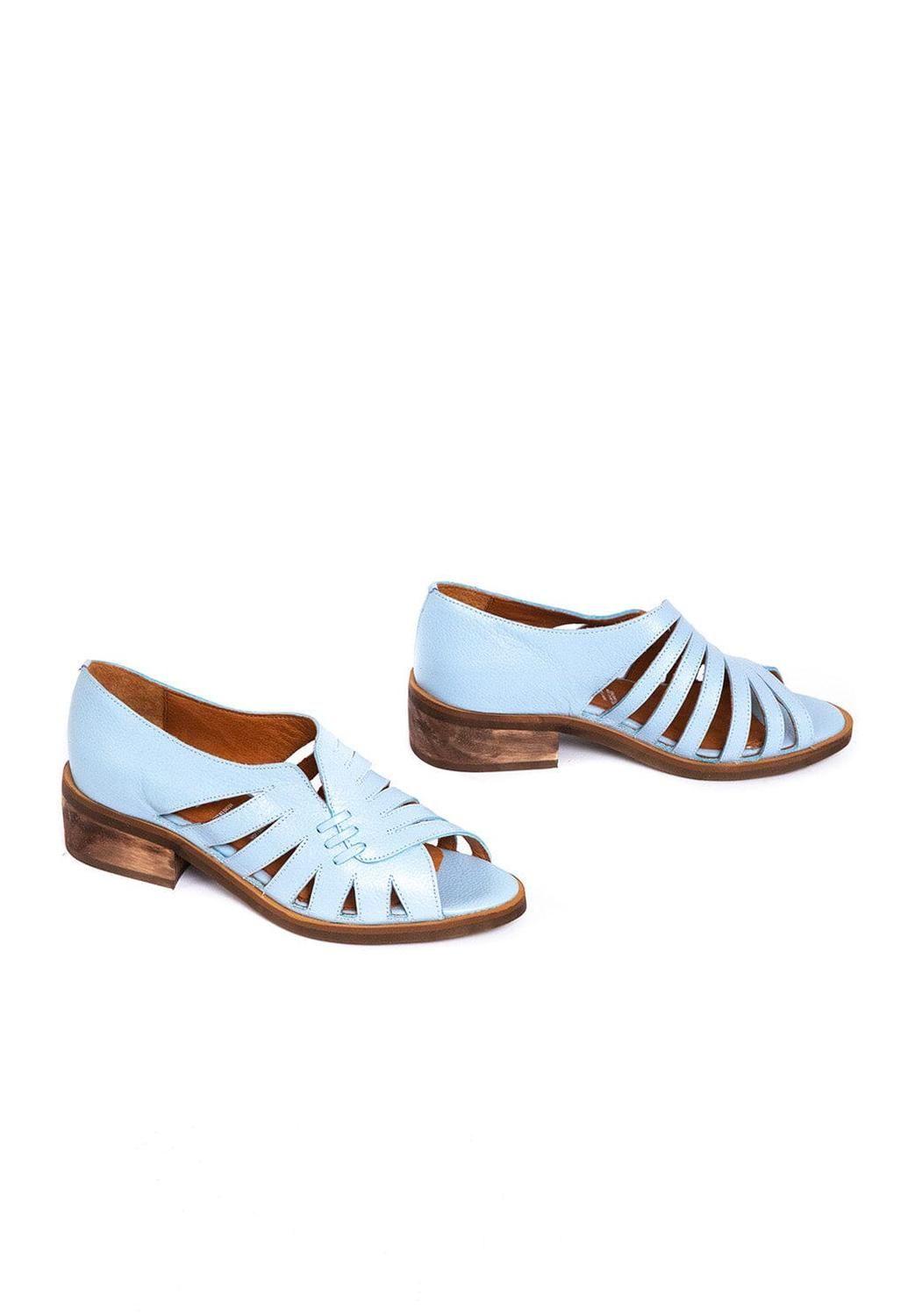 Sandalia Mujer / Mielero Celeste-4