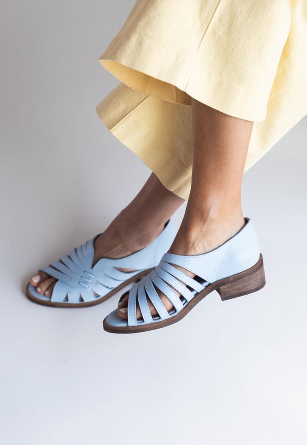 Sandalia Mujer / Mielero Celeste-5