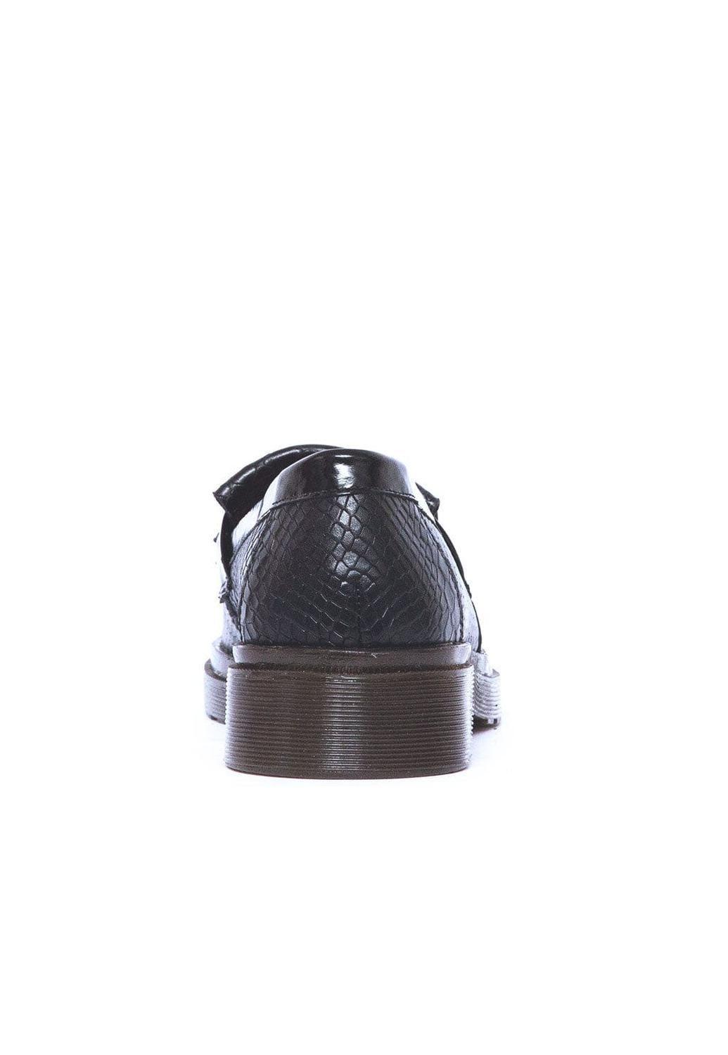 Mocasin Mujer De Cuero Matilde Negro C7-4