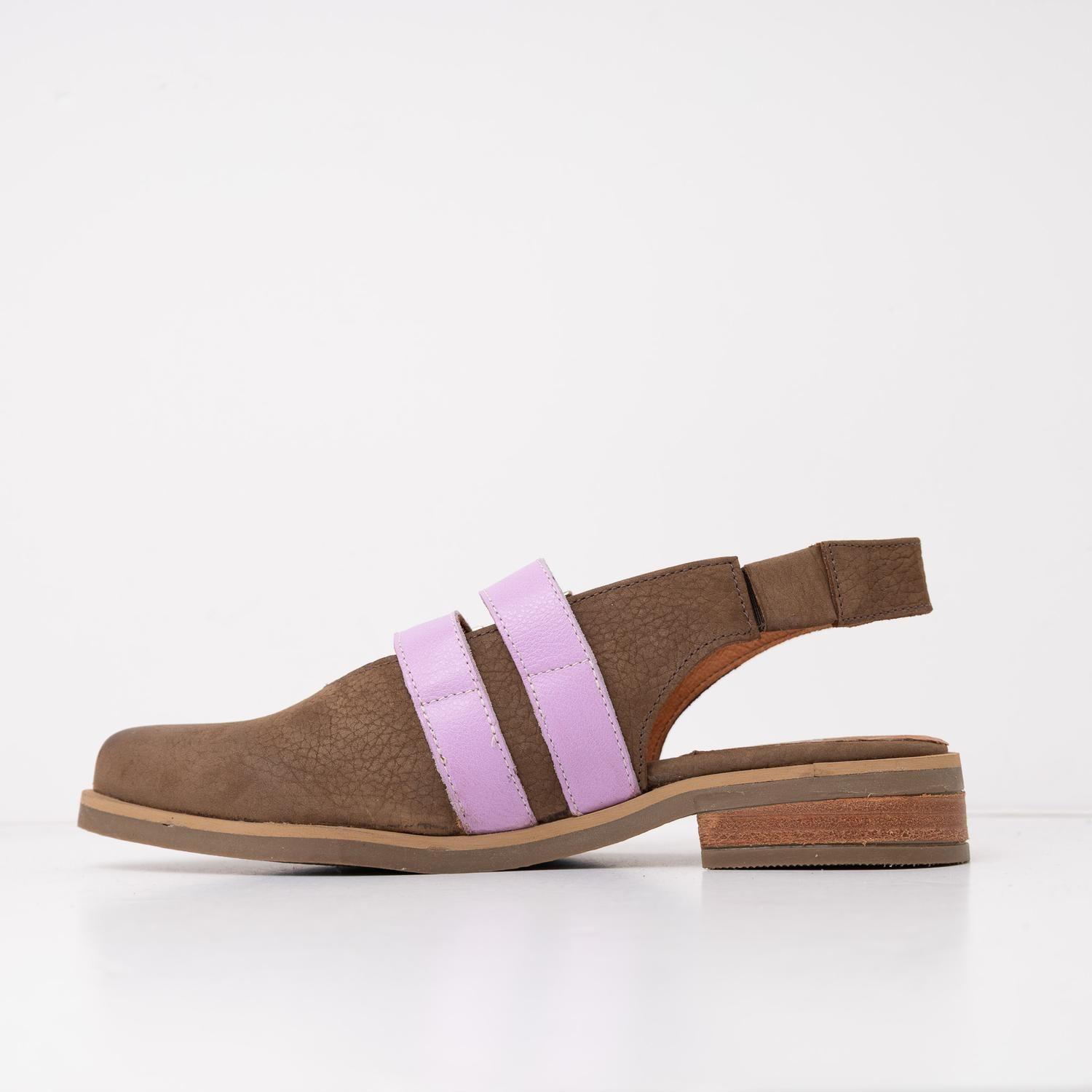 Zapato Cuero Mujer  Estrilda Café Lila-2