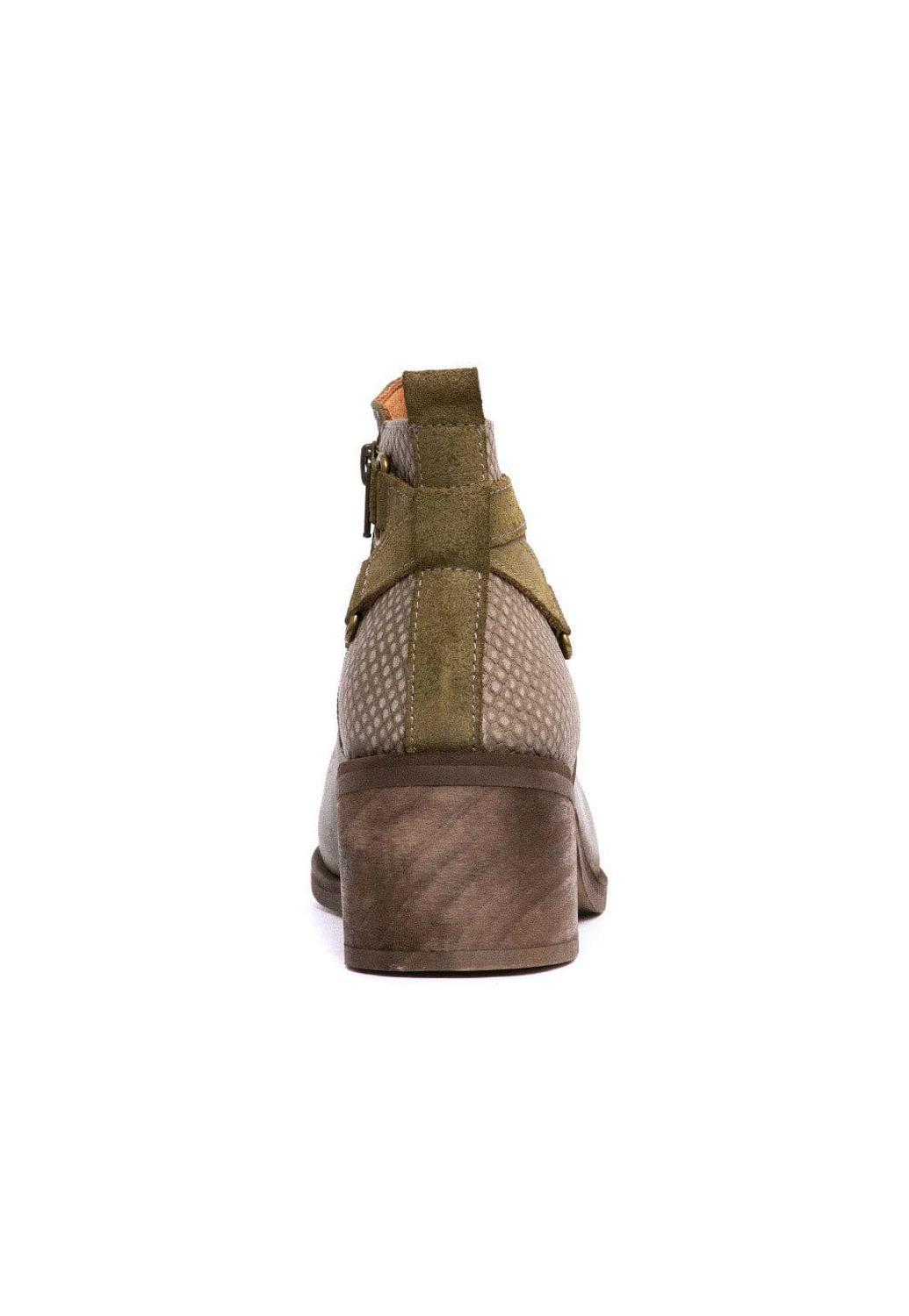 Botin Mujer De Cuero Olga Verde C6-4