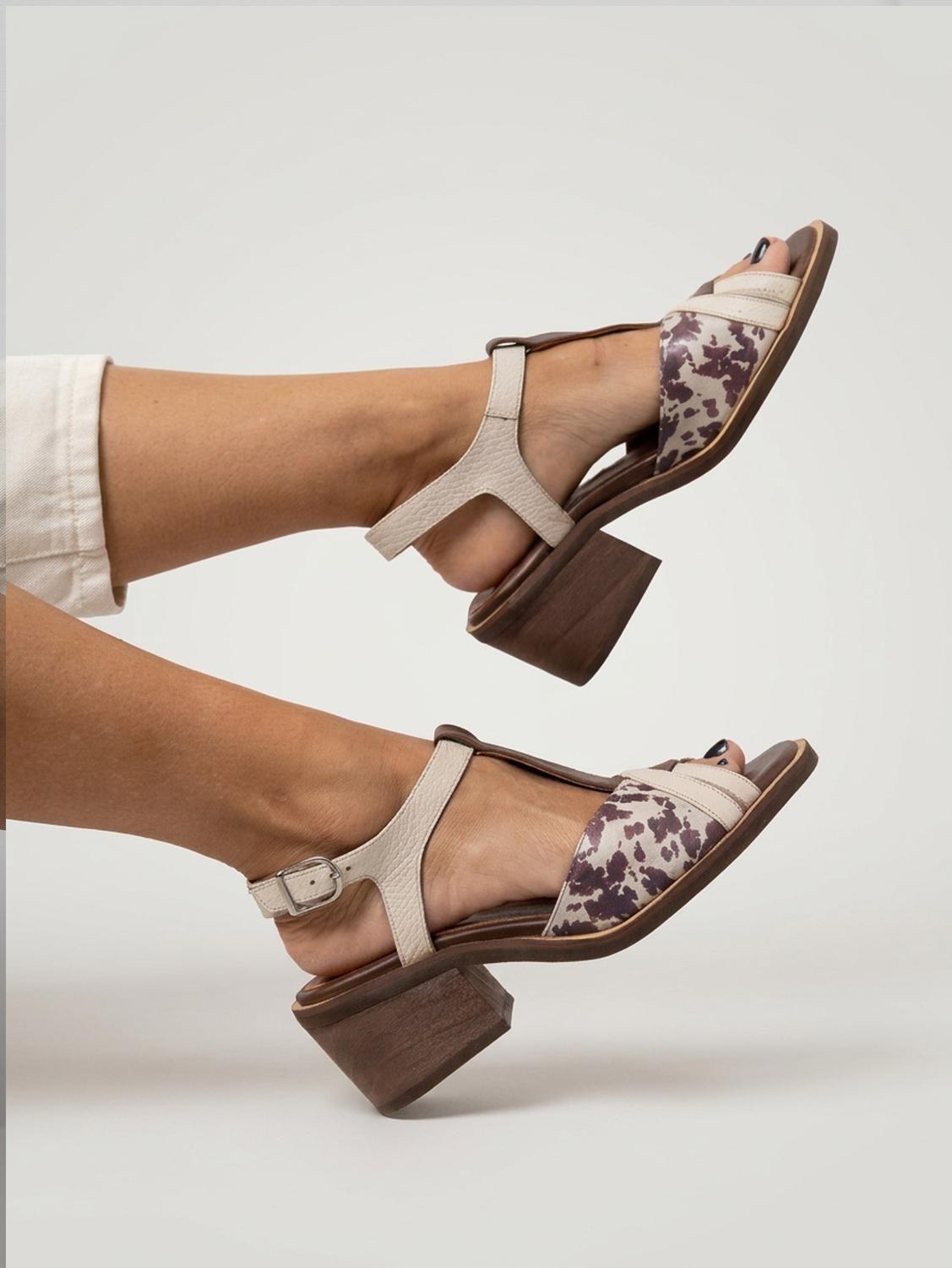 Sandalia Mujer Cuero  Parina Print-4