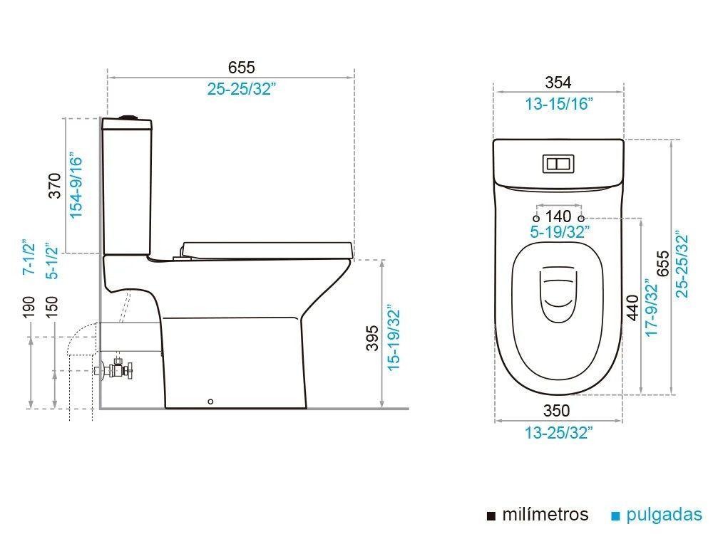 SANITARIO WC GENOVA BLANCO P-TRAP-3