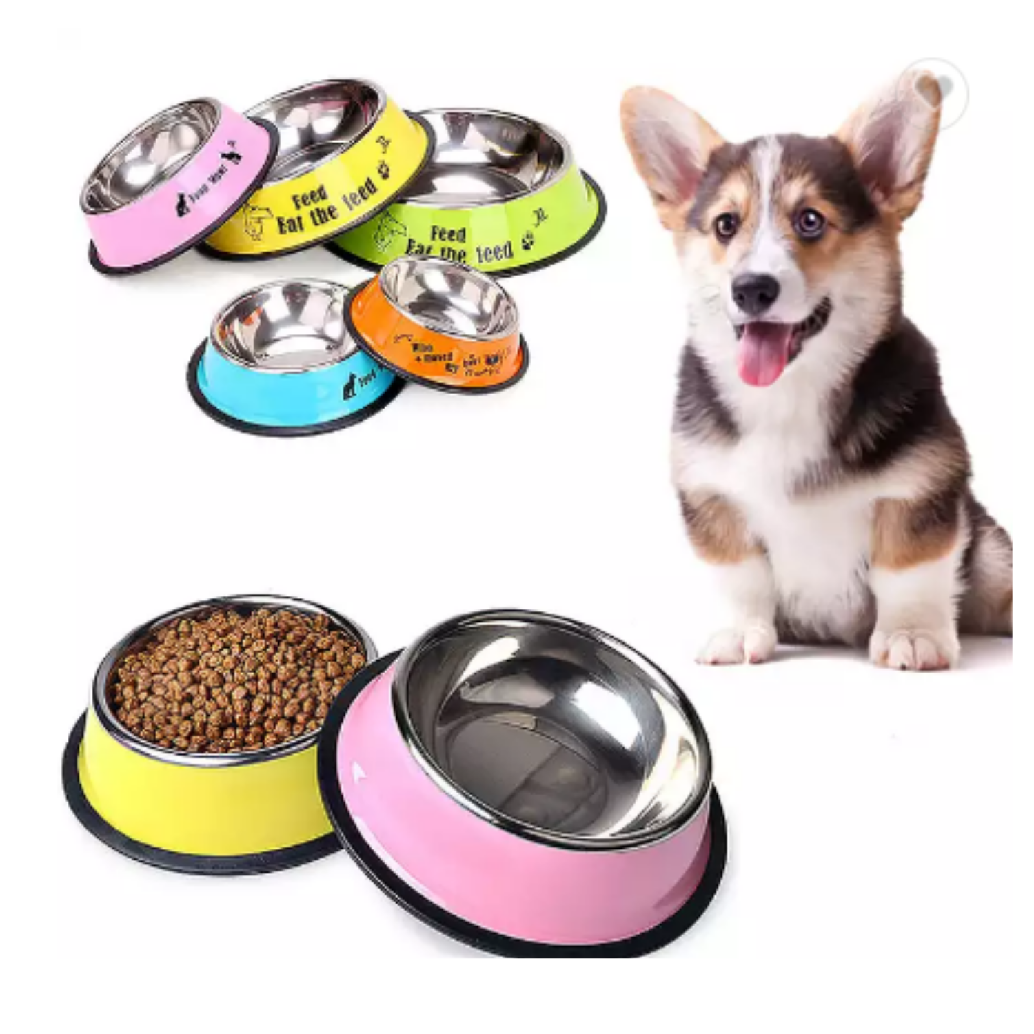 PLATO ACERO INOXIDABLE XL ROSA 800cc-2