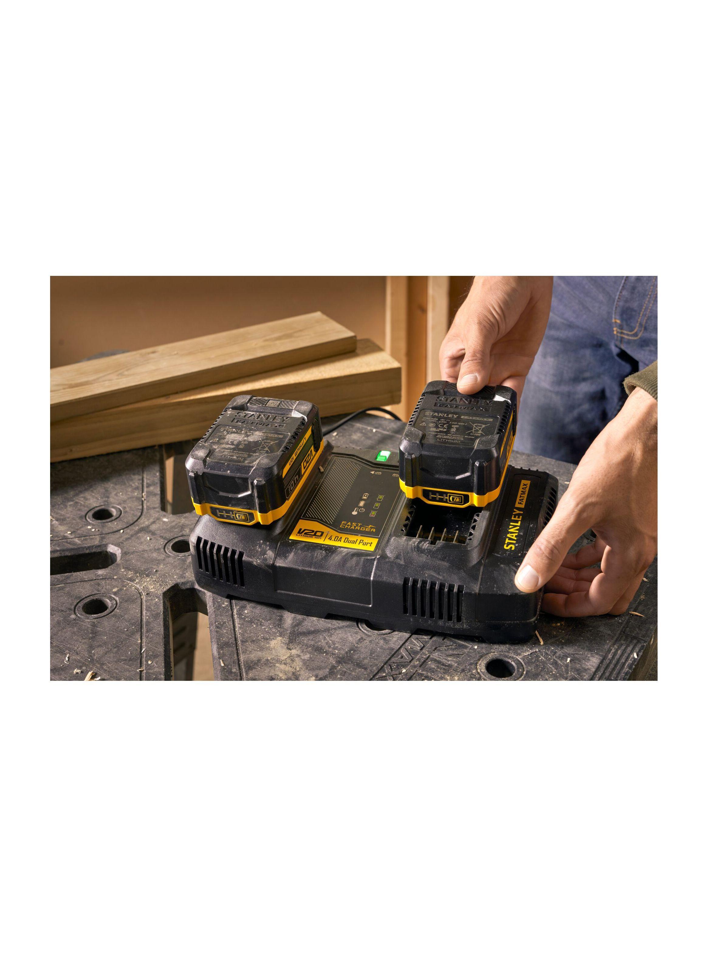 Cargador de doble puerto 20V 4Ah STANLEY SC402-B2-2