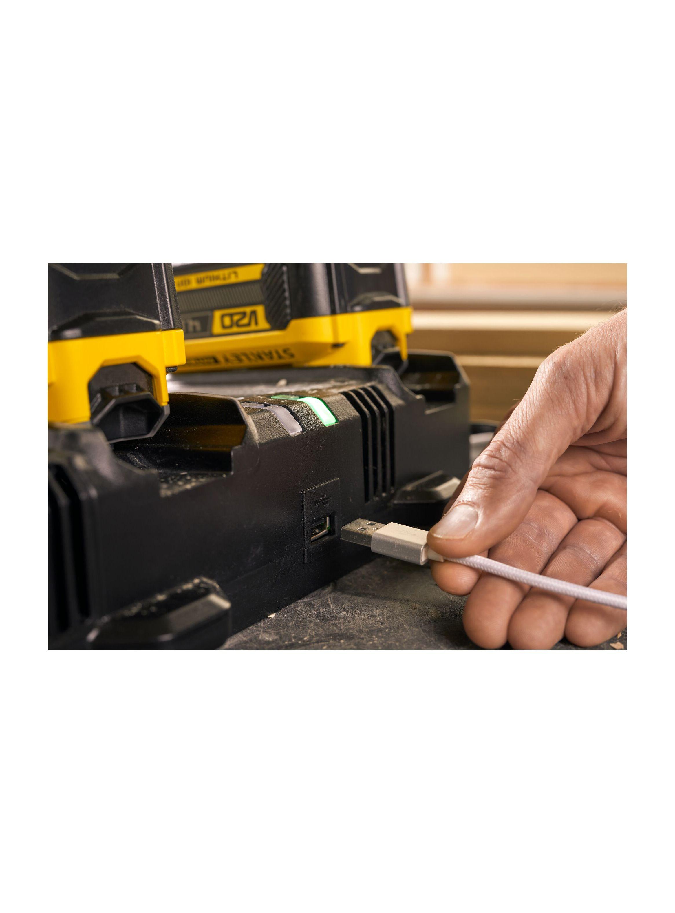 Cargador de doble puerto 20V 4Ah STANLEY SC402-B2-3