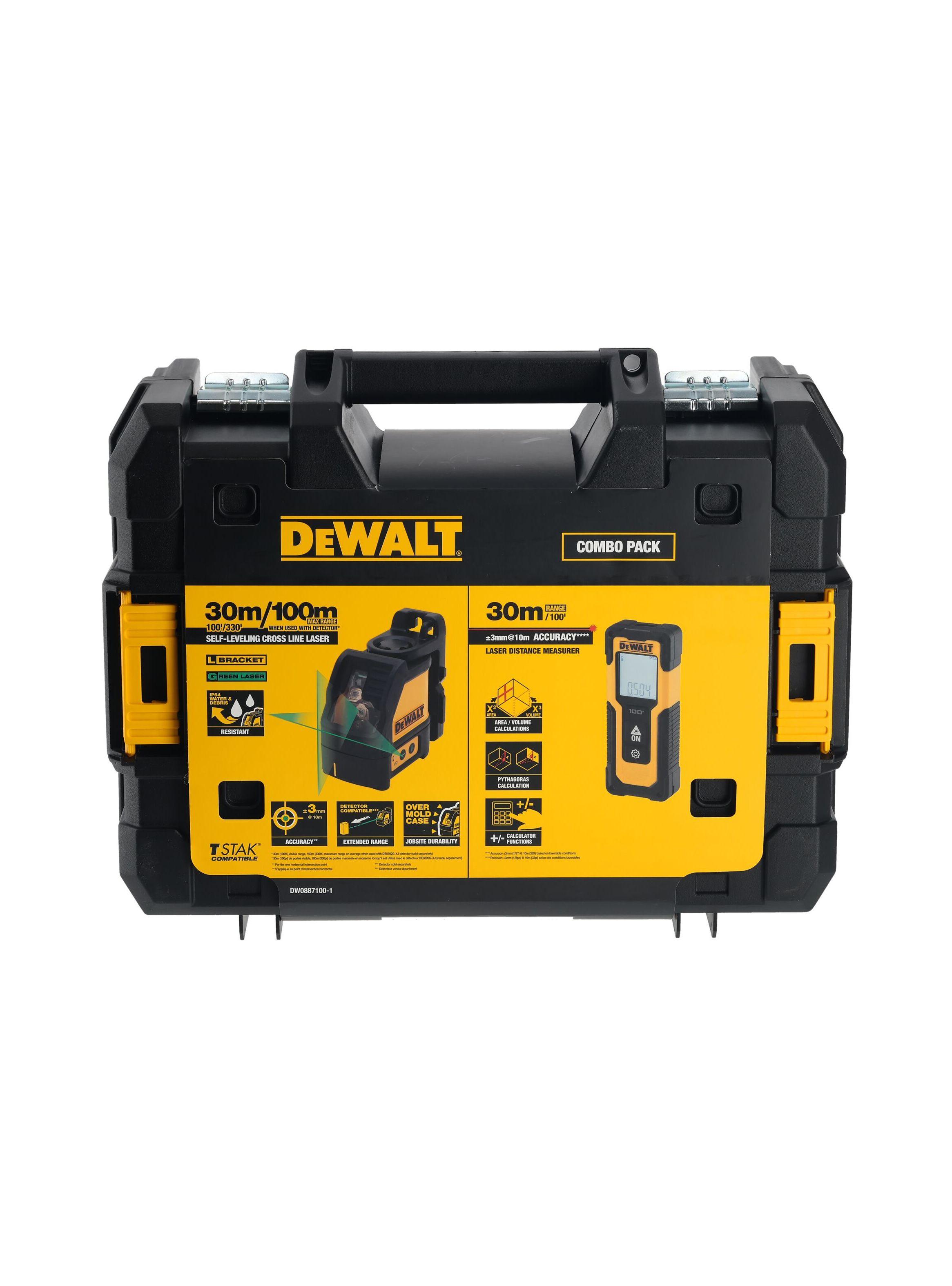 Kit laser linea cruzada verde y LDM 30m DEWALT DW0887100-1-4