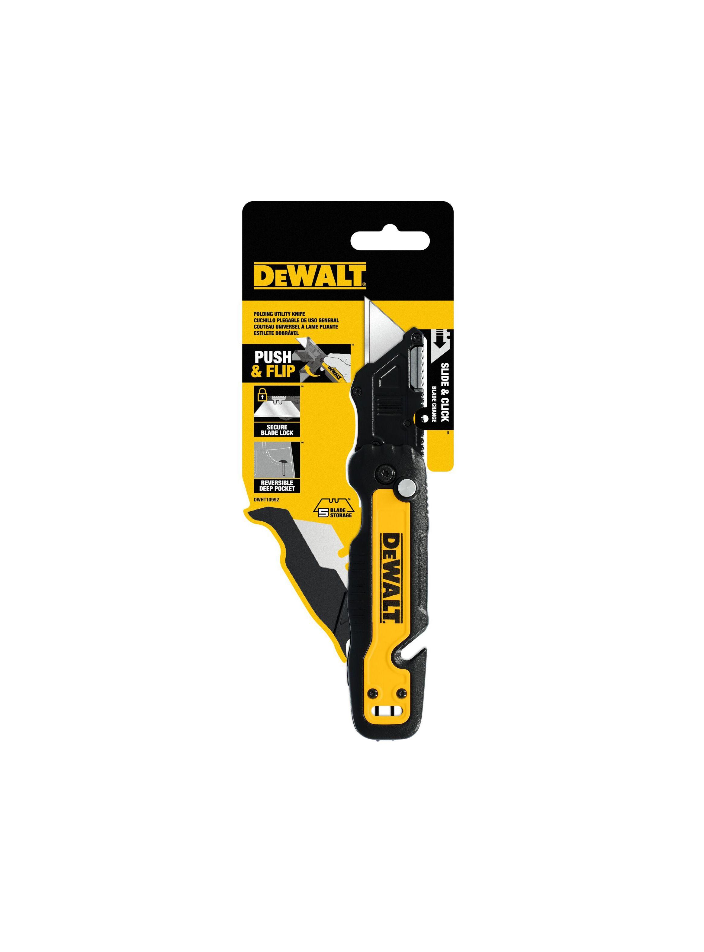Cuchillo plegable con almacenamiento DEWALT DWHT10992-4