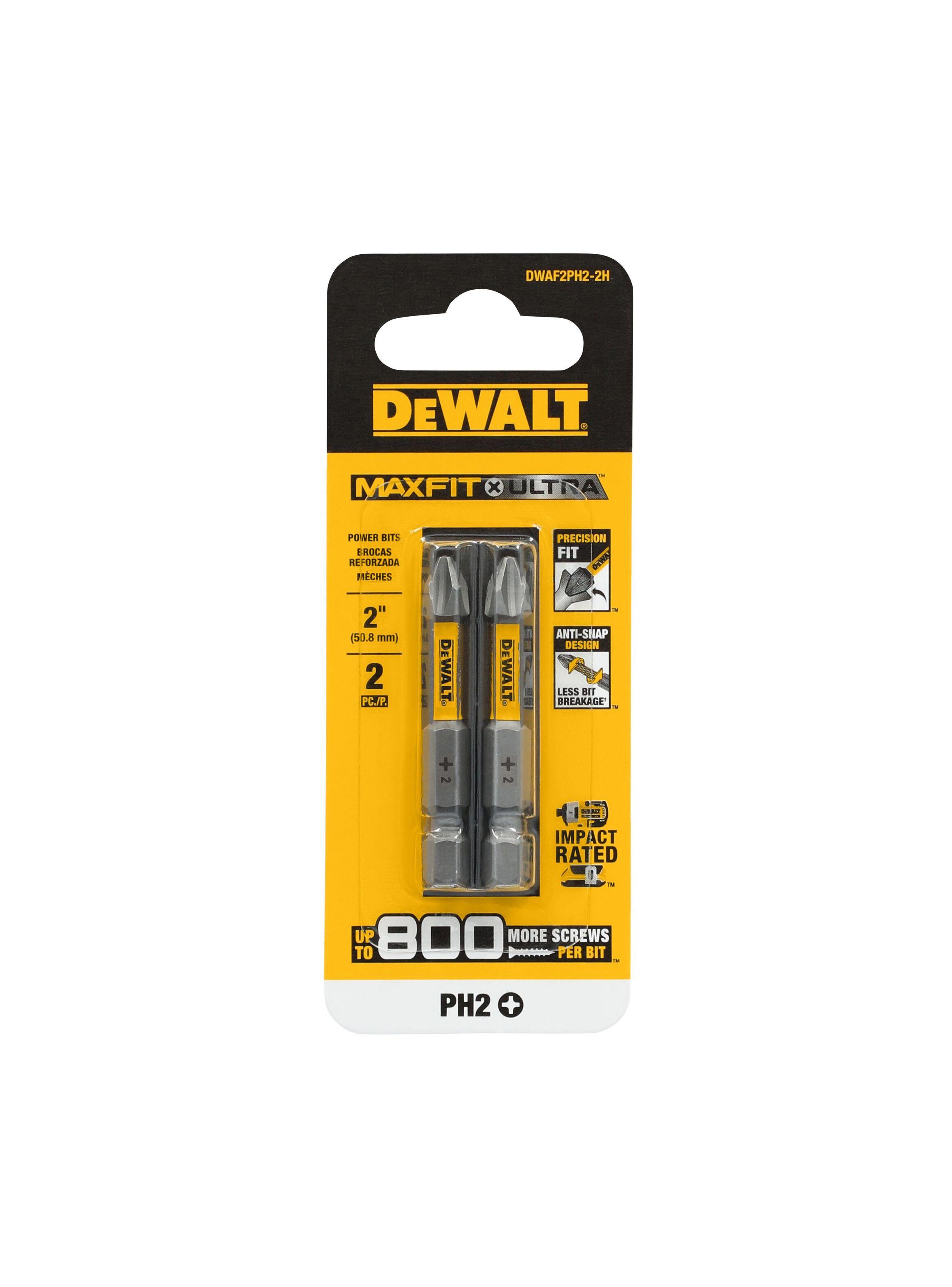 Set 2 brocas Phillips 2” N°2 MAXFIT DEWALT DWAF2PH2-2H-0