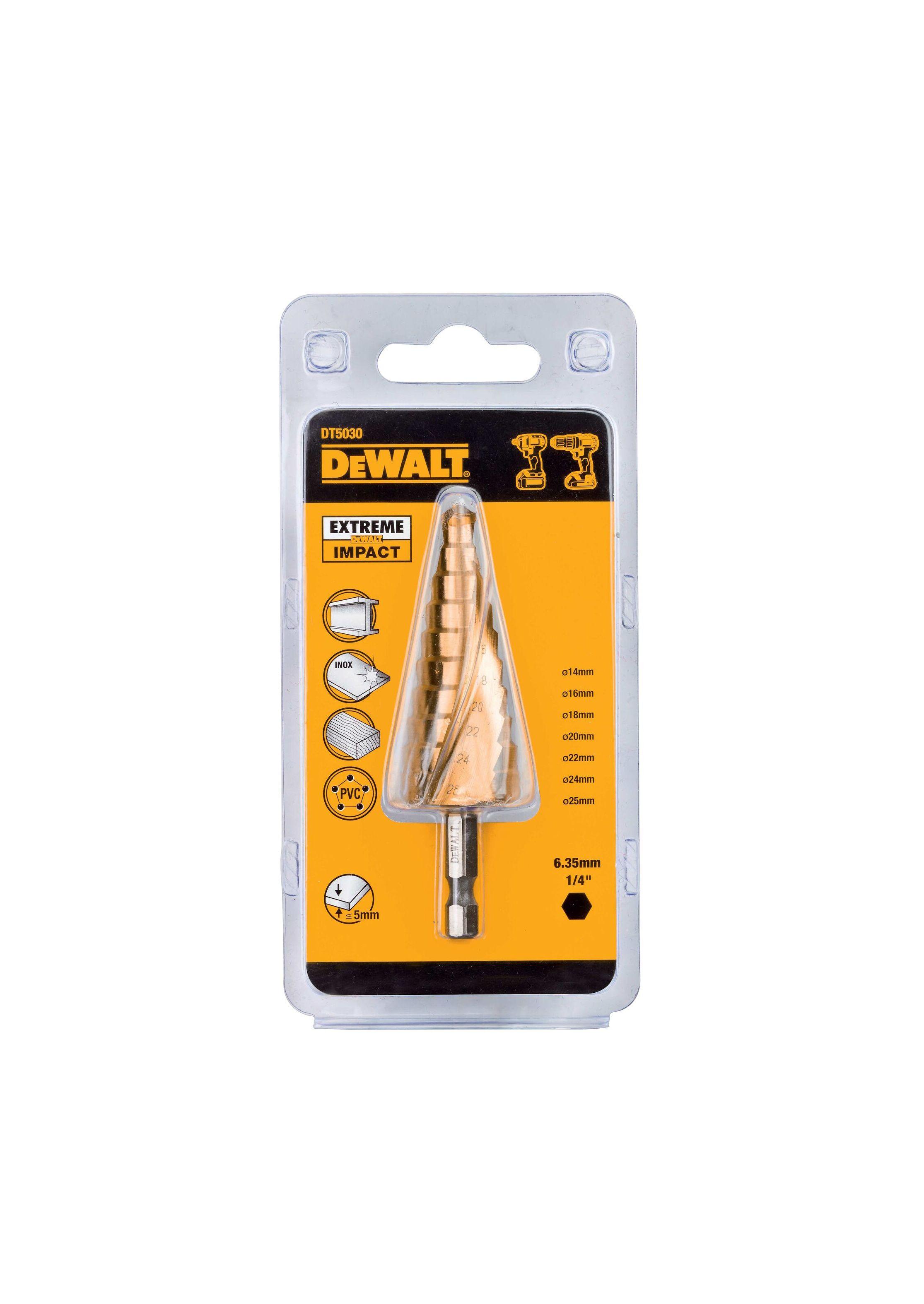 Broca escalonada 14-16-18-20-22-24-25mm DEWALT DT5030-QZ-0