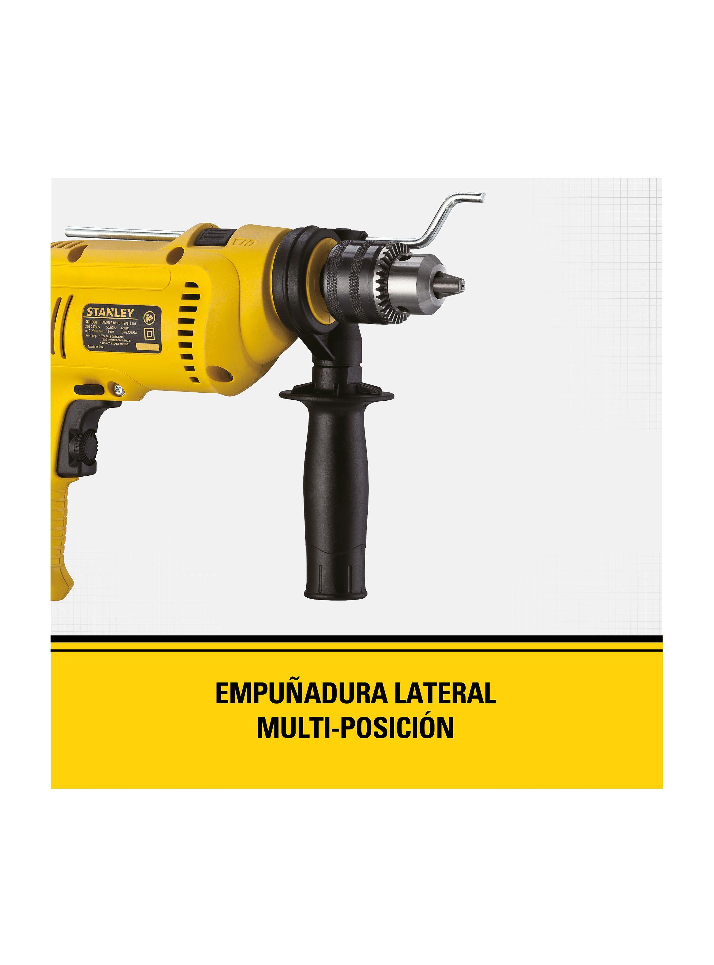 Taladro percutor 600W +  37 piezas Stanley SDH600KA-B2C-3