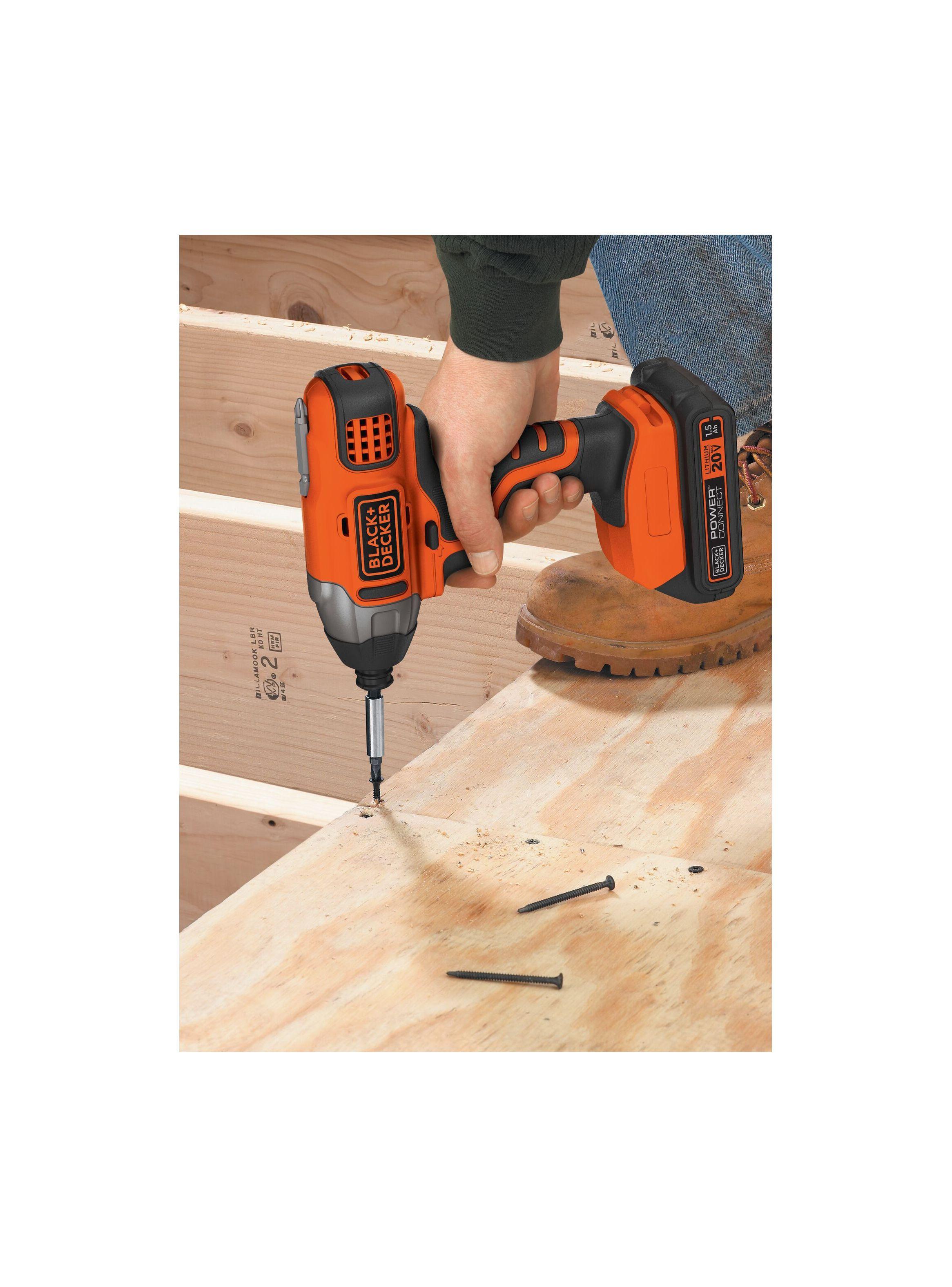 Atornillador de impacto 20V BLACK+DECKER BDCI20D1-B2C-3