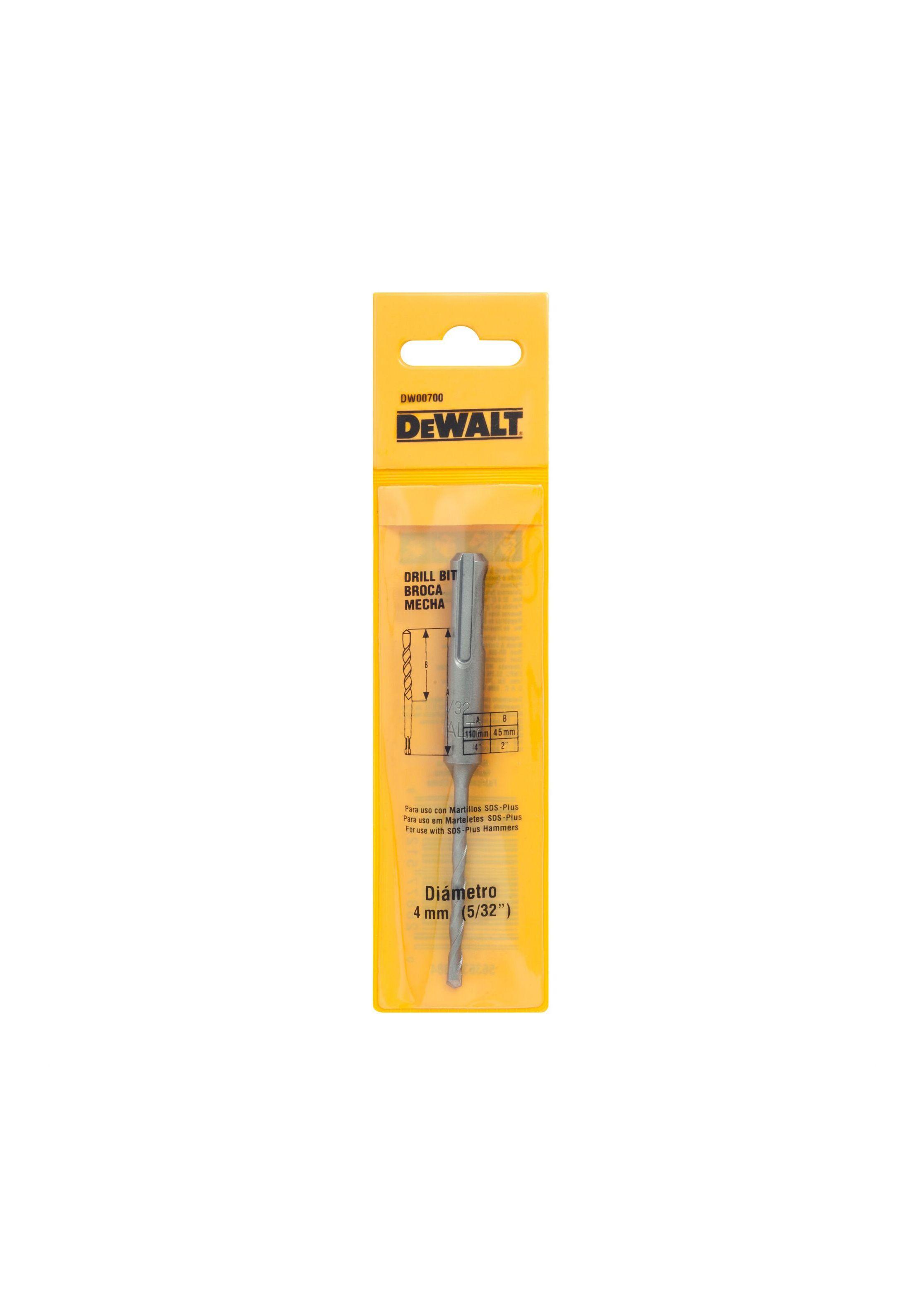 Broca SDS Plus para hormigón 4x50x110mm DEWALT DW00700-4