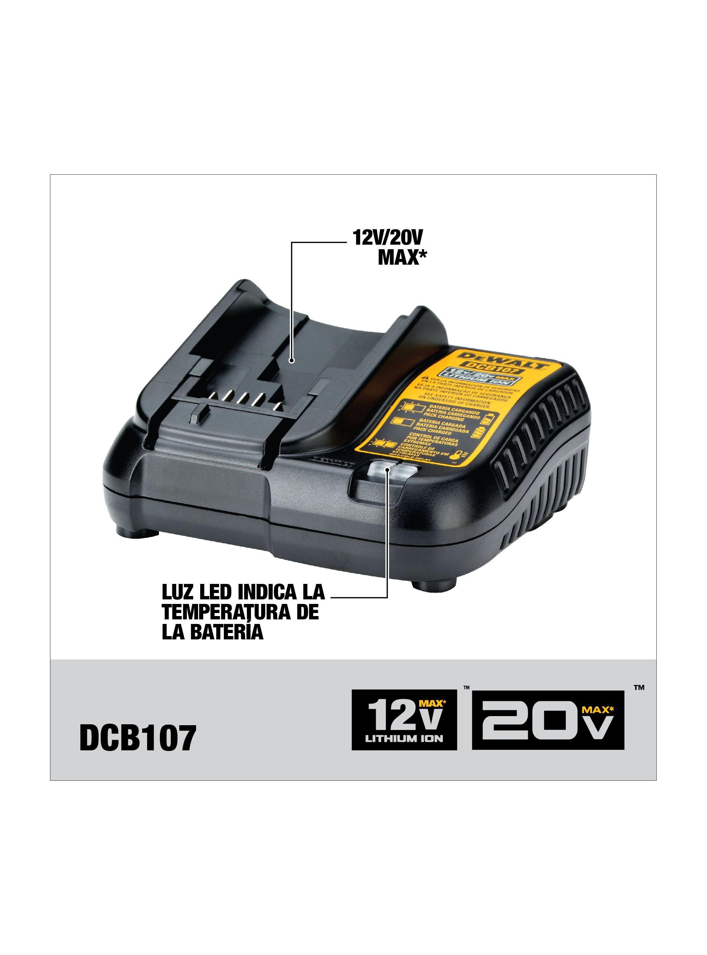 Kit Taladro percutor 3/8" DEWALT DCD706F2-B2-3