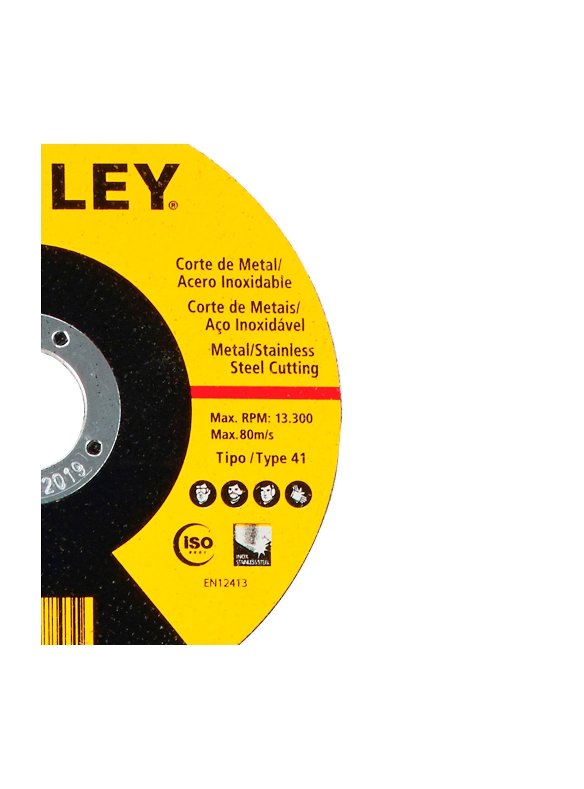 Disco corte metal/inox 4,5" eje 7/8" Stanley STA8063-2