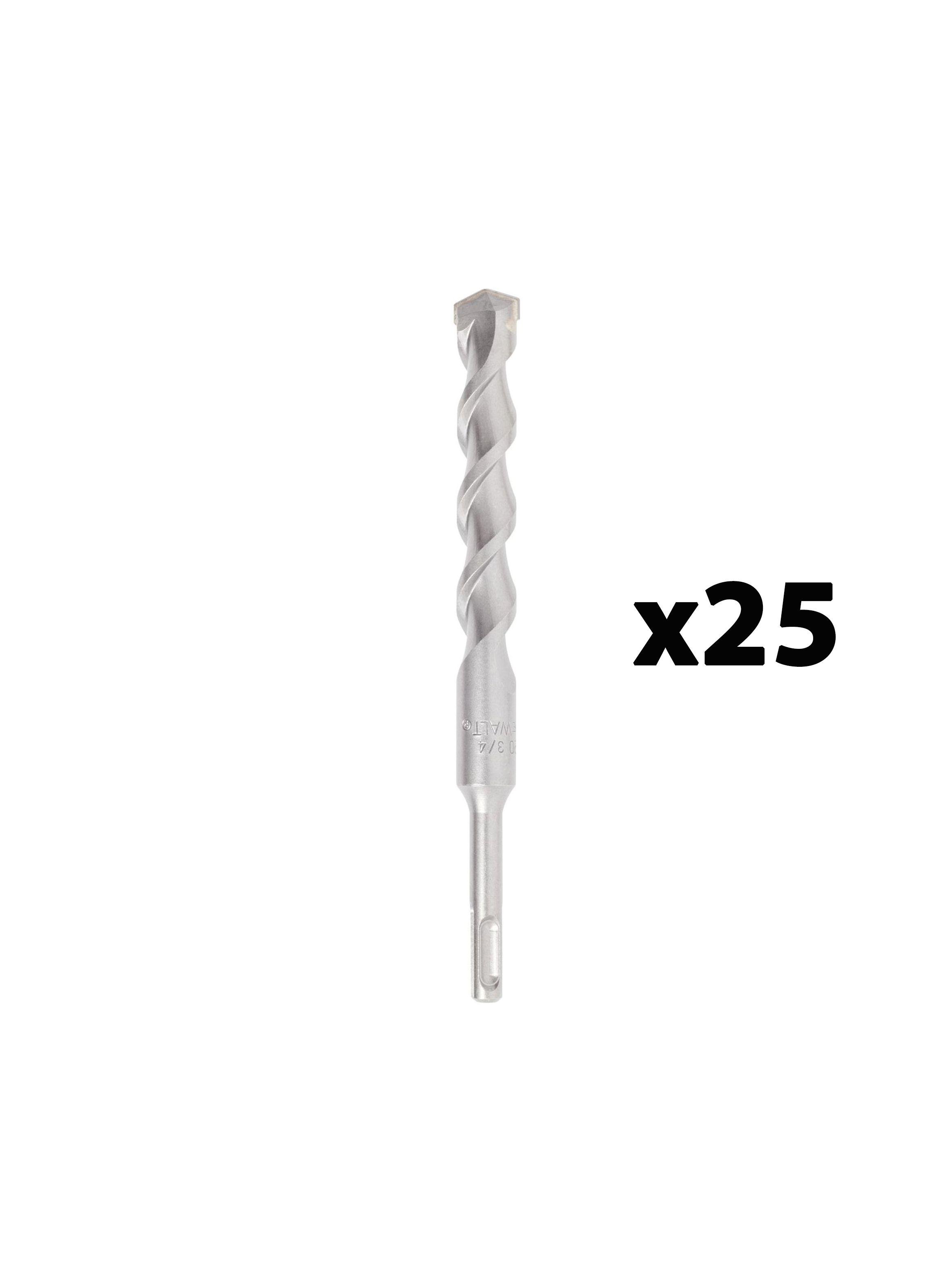 Set 25 brocas SDS PLUS 20x150x200mm DEWALT DW00725-0